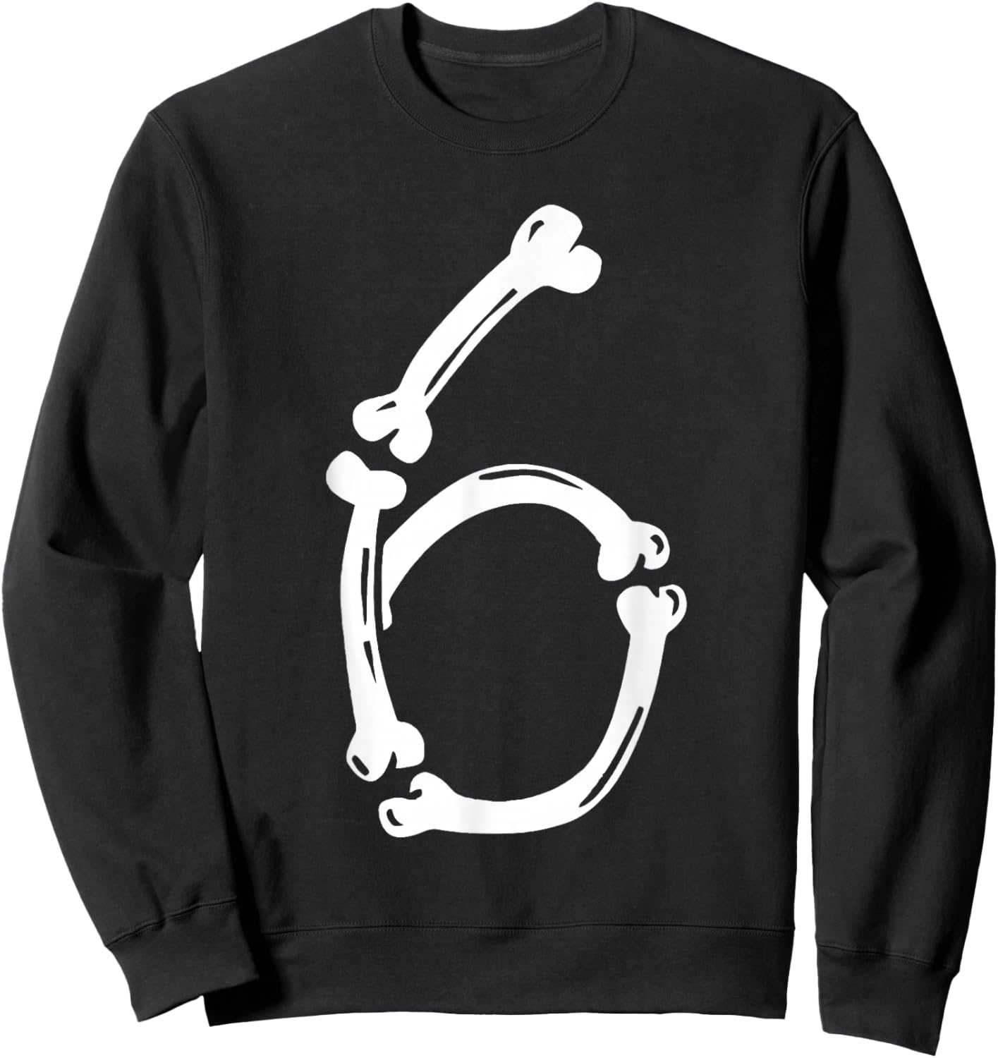 No 6 Couple Costume Duo 67 Six Seven Meme Funny 6 7 Skeleton Sweatshirt - Sweatshirt | Black