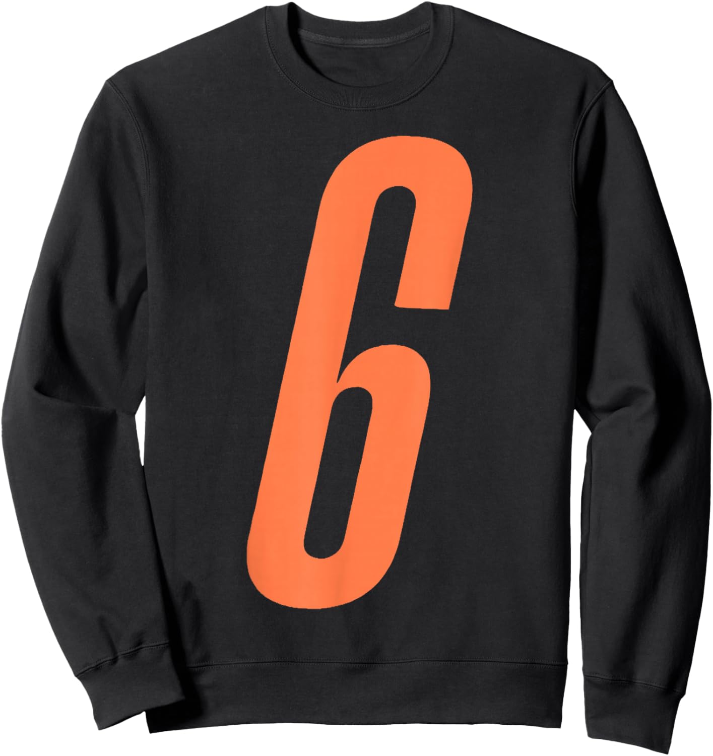 Orange Number 6 7 Funny Meme Halloween Matching Costume Sweatshirt - Sweatshirt | Black