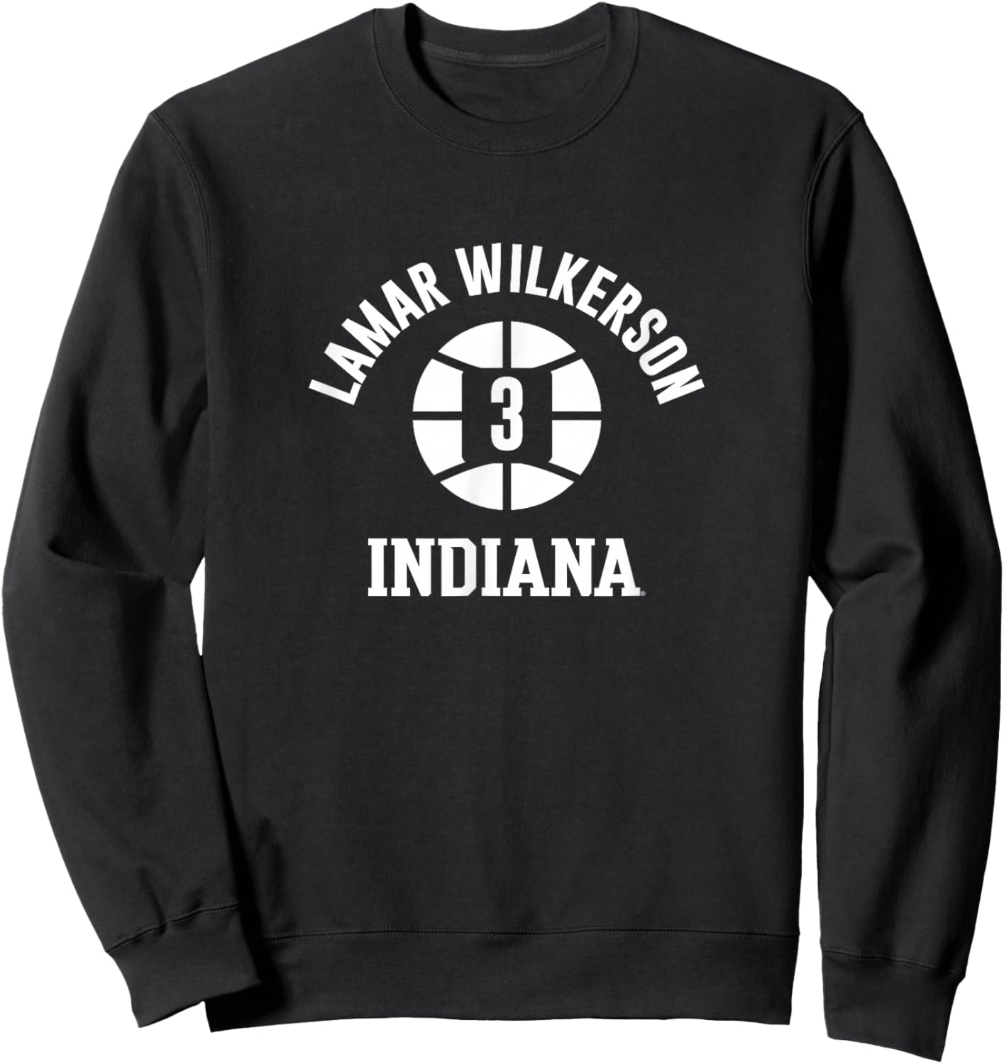 Indiana Basketball: Lamar Wilkerson Name Number Ball Sweatshirt - Sweatshirt | Black