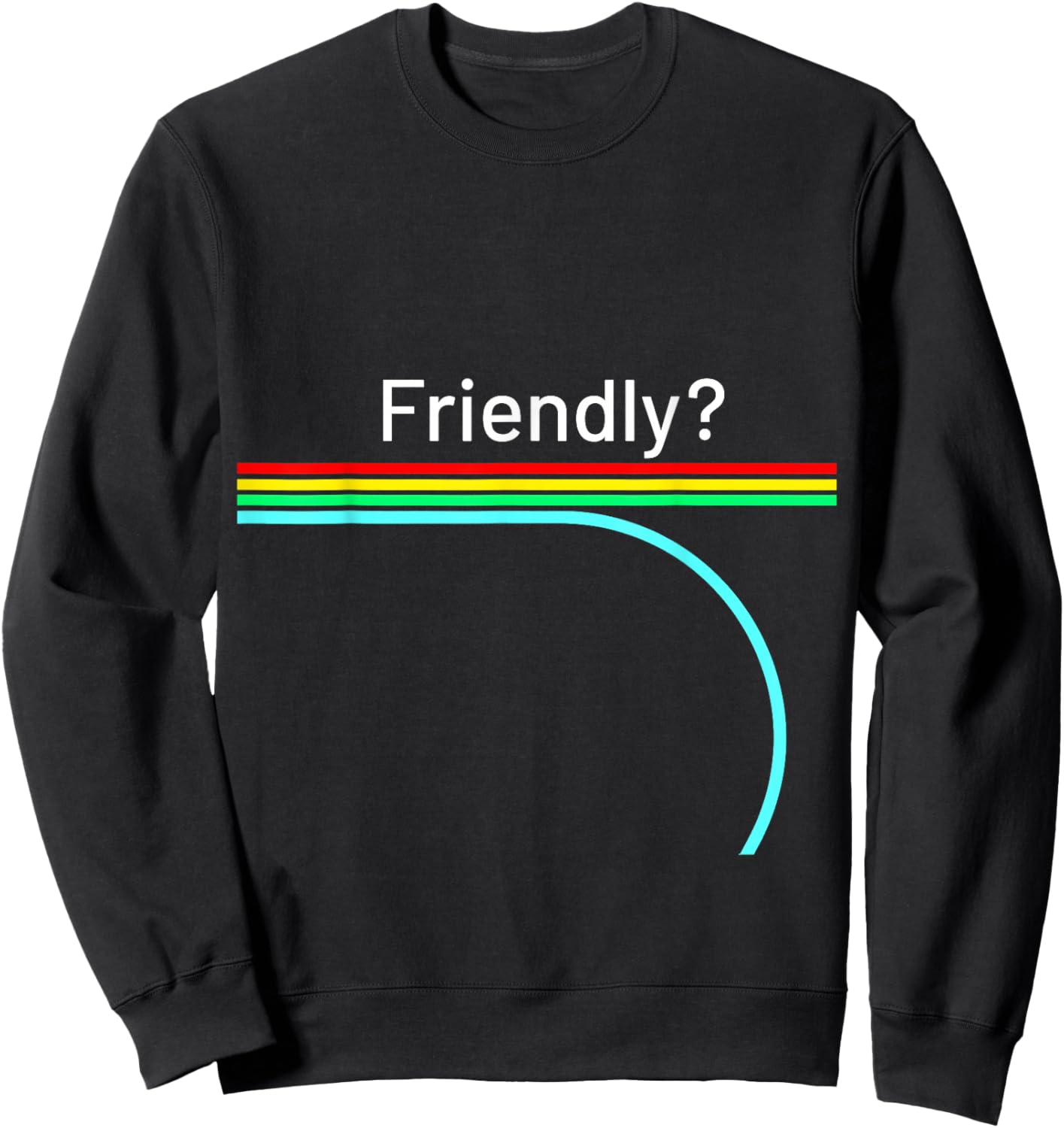 Funny Gamer Friendly - Graphic Sweatshirt - Sweatshirt | Black