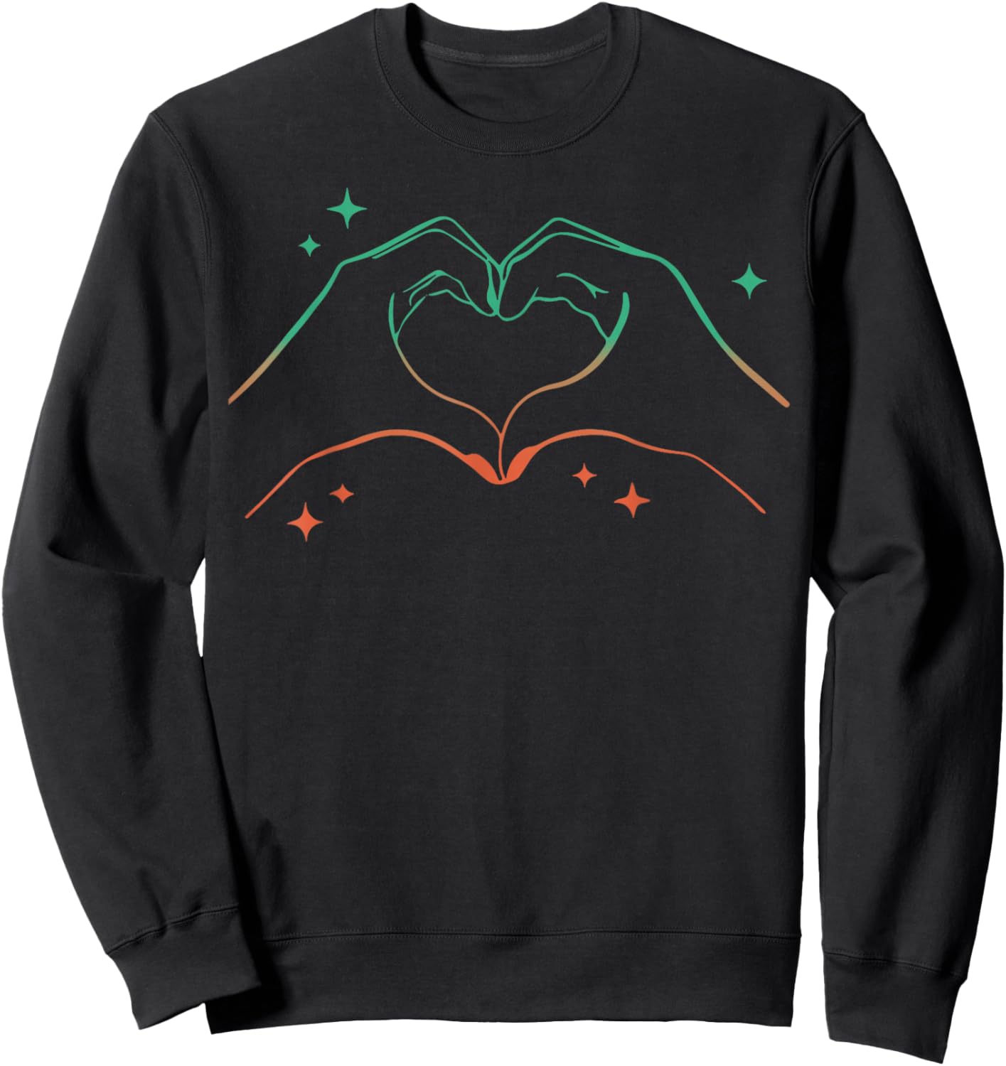 Heart Hands Taylor First Name Girl Vintage 70's 80's Sweatshirt - Sweatshirt | Black