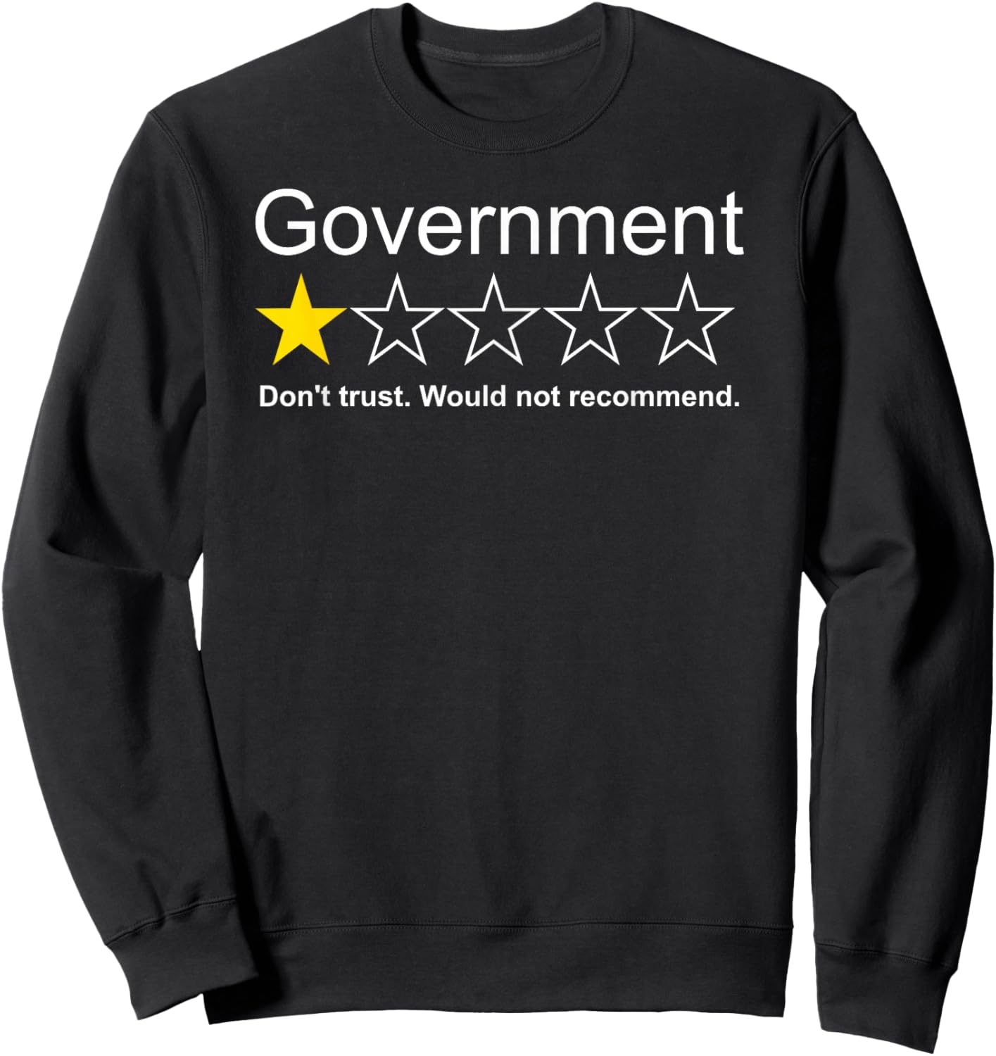 Government 1 Star Sweatshirt - Sweatshirt | Black