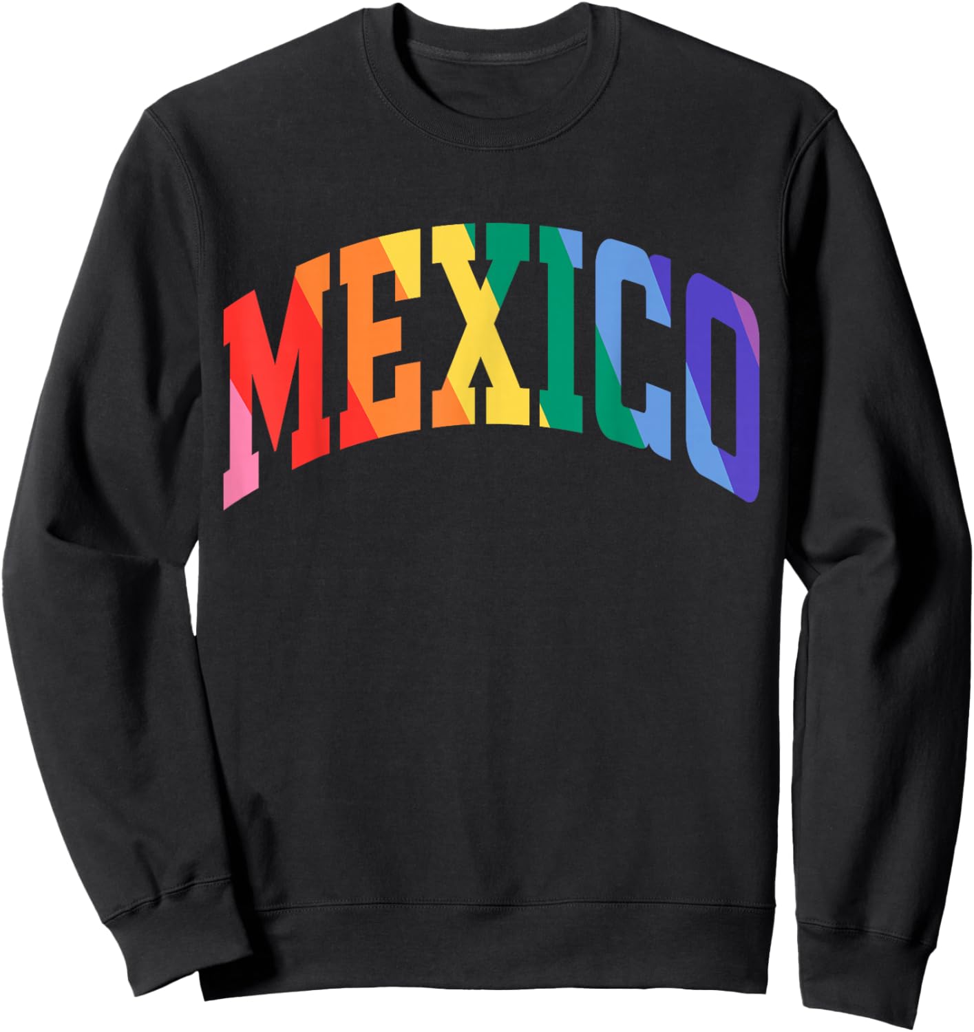 Gay Pride Mexico LGBTQ Lesbian Ally LGBTQ Rainbow Mexican Sweatshirt - Sweatshirt | Black