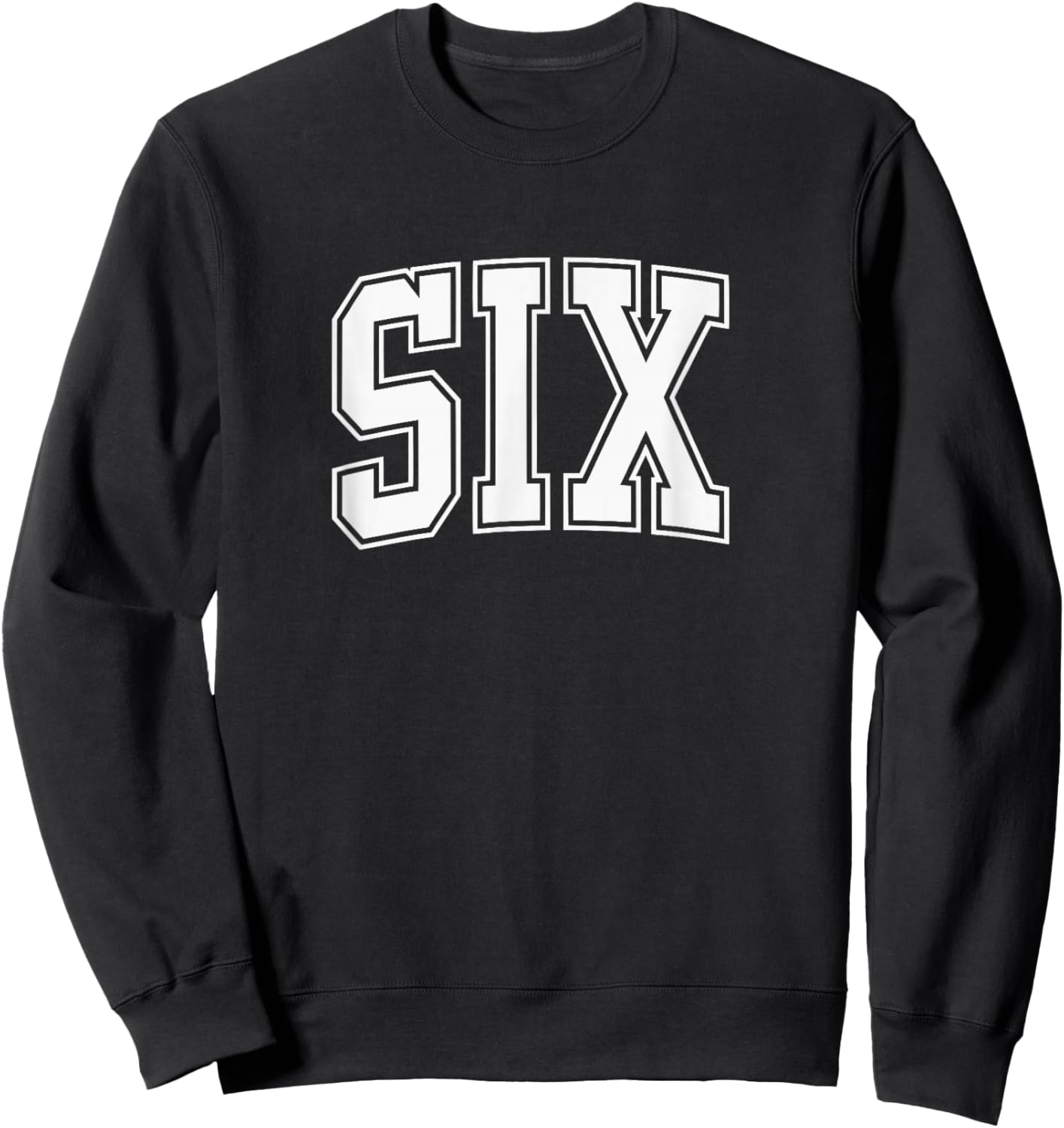 Six Seven Halloween Costume Matching 67 Meme Six (On Back) Sweatshirt - Sweatshirt | Black
