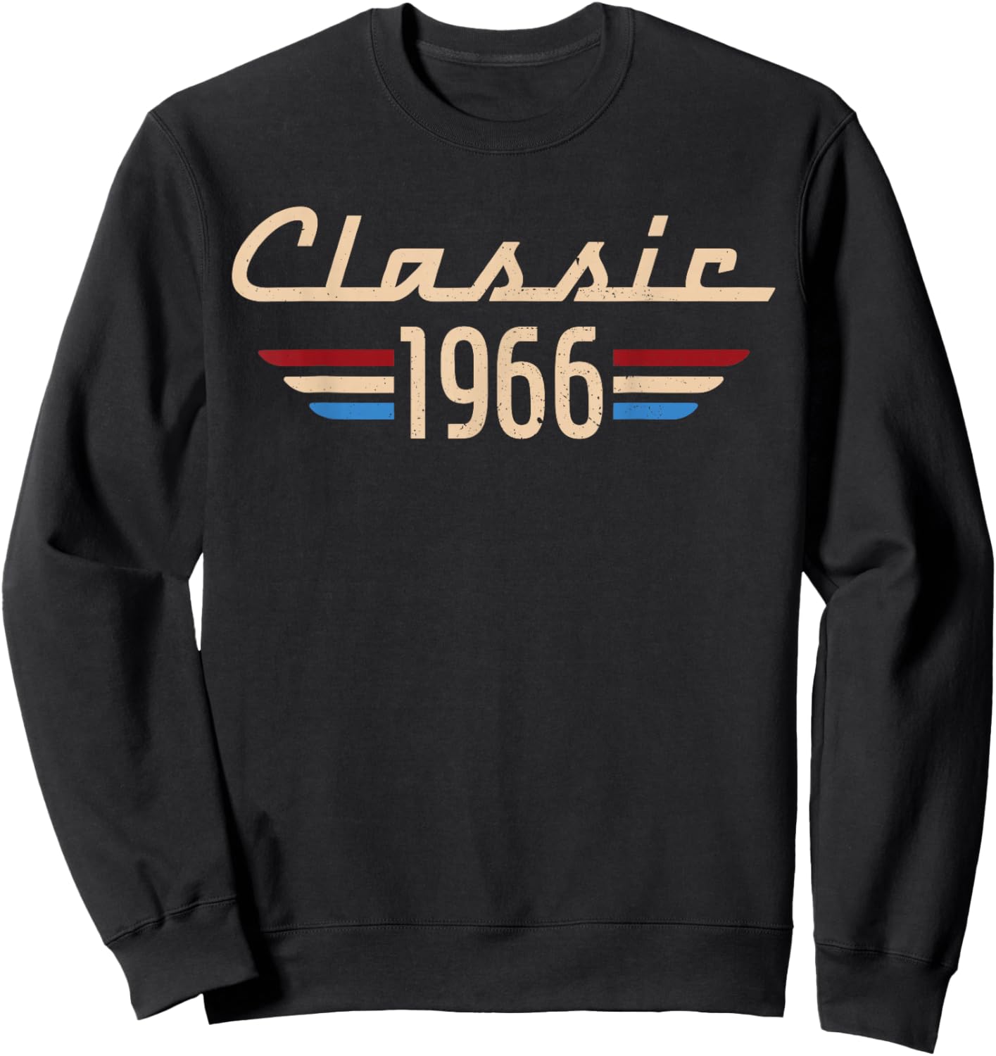 Vintage 1966 Classic Rock Legend 60 Year Old 60th Birthday Sweatshirt - Sweatshirt | Black