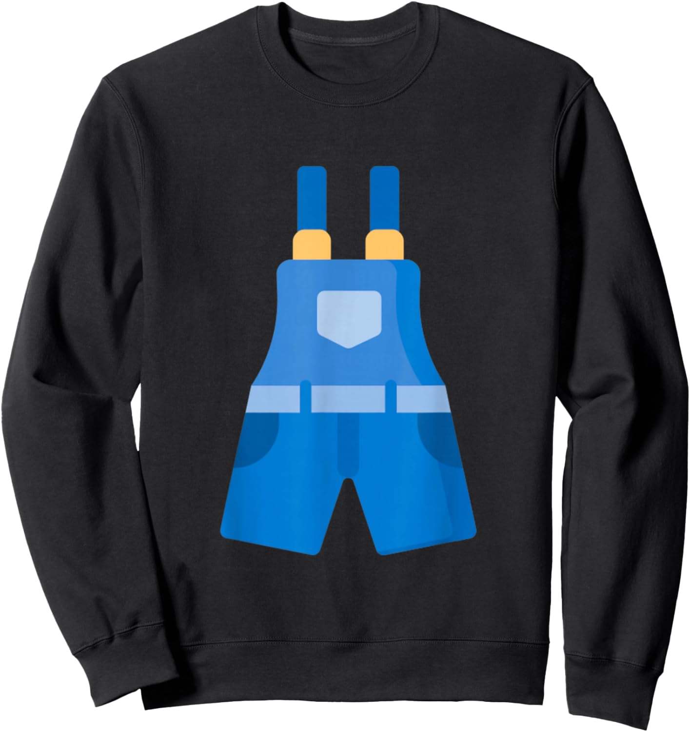 Really Like Overalls Overall Bib Sweatshirt - Sweatshirt | Black