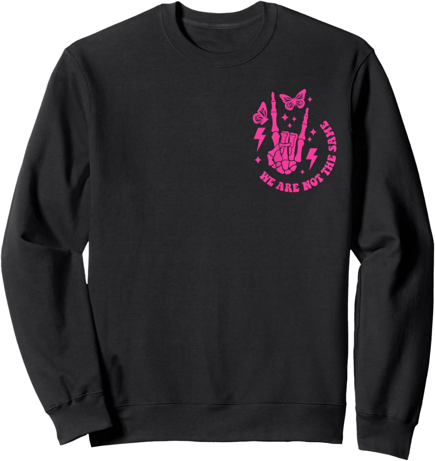 You Give Your Man Butterflies I Give Mine High (Font/Back) Sweatshirt - Sweatshirt | Black