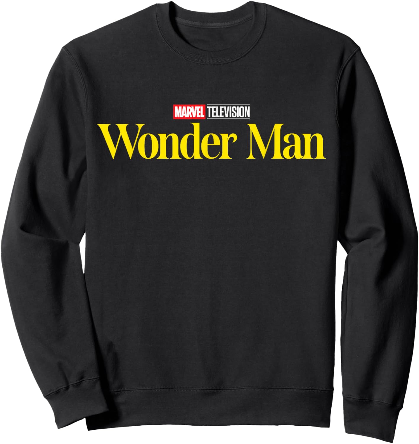 Marvel Television Wonder Man Official Disney+ Series Logo Sweatshirt - Sweatshirt | Black