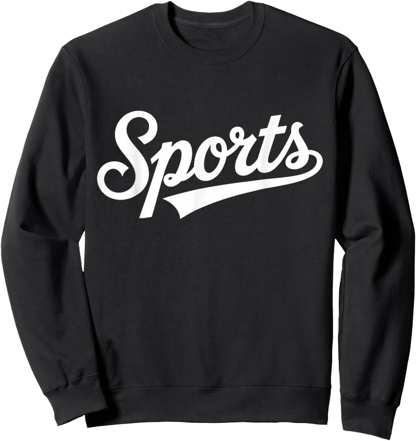Sports Retro Script Ironic Baseball Style Funny Design Sweatshirt - Sweatshirt | Black