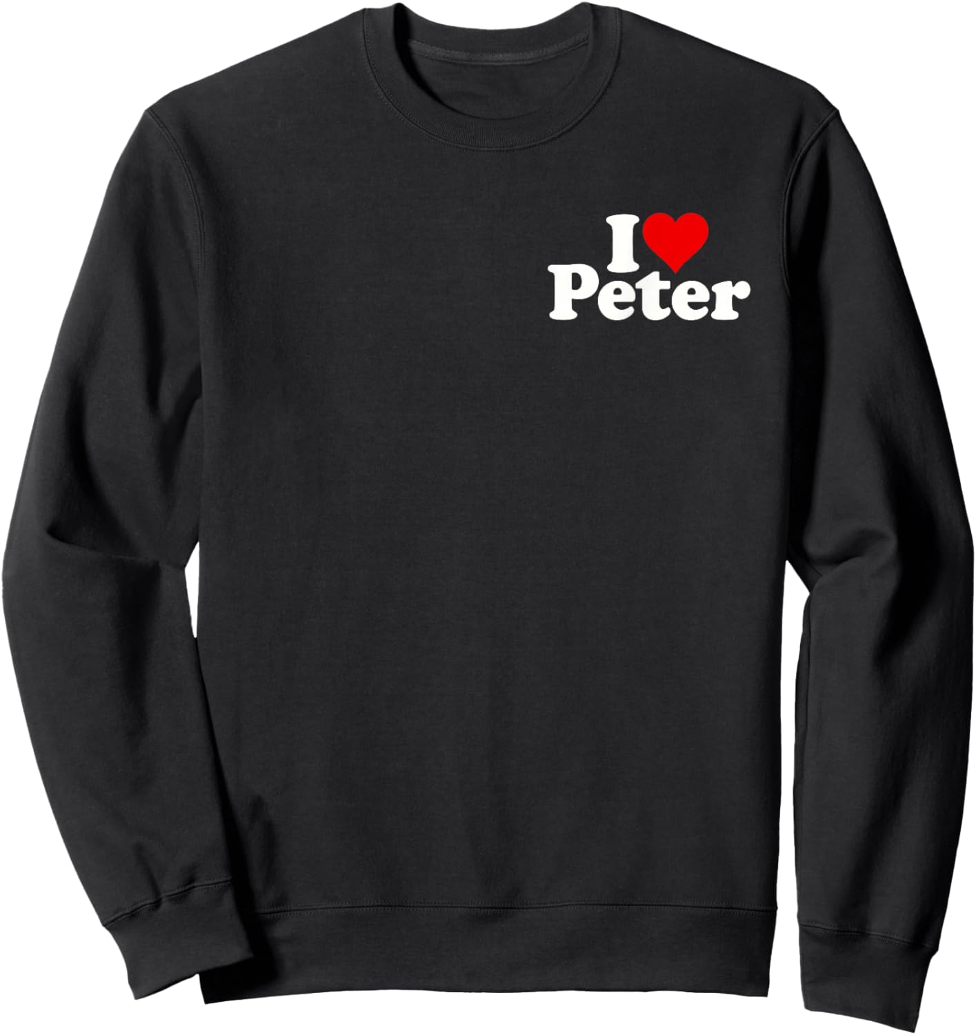 I Love Heart Peter Sweatshirt - Sweatshirt | Black