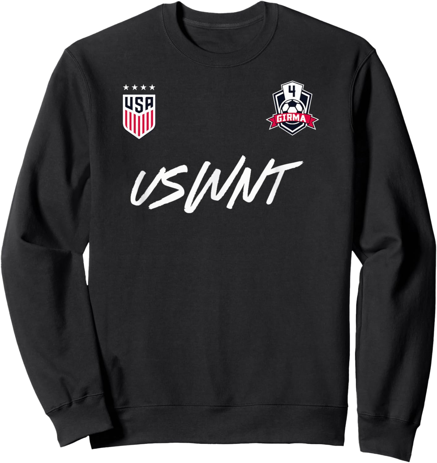 Naomi Girma 12 Navy USWNT Officially Licensed Sweatshirt - Sweatshirt | Black