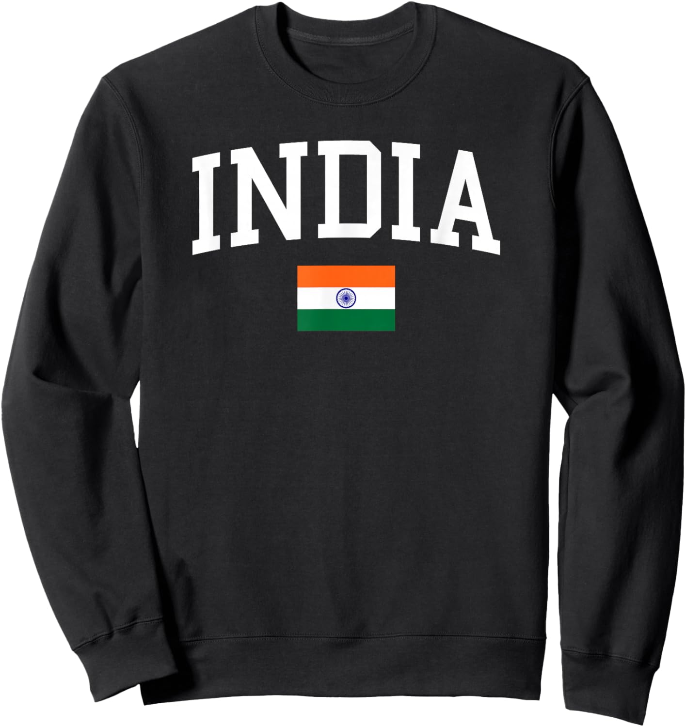 Indian Flag Men Women Kids India Sweatshirt - Sweatshirt | Black