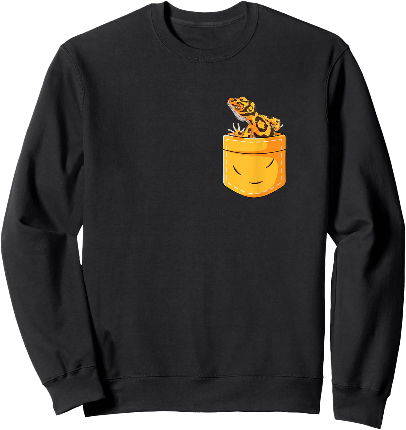 Leopard Gecko Owner Pocket Leopard Gecko Lover Sweatshirt - Sweatshirt | Black