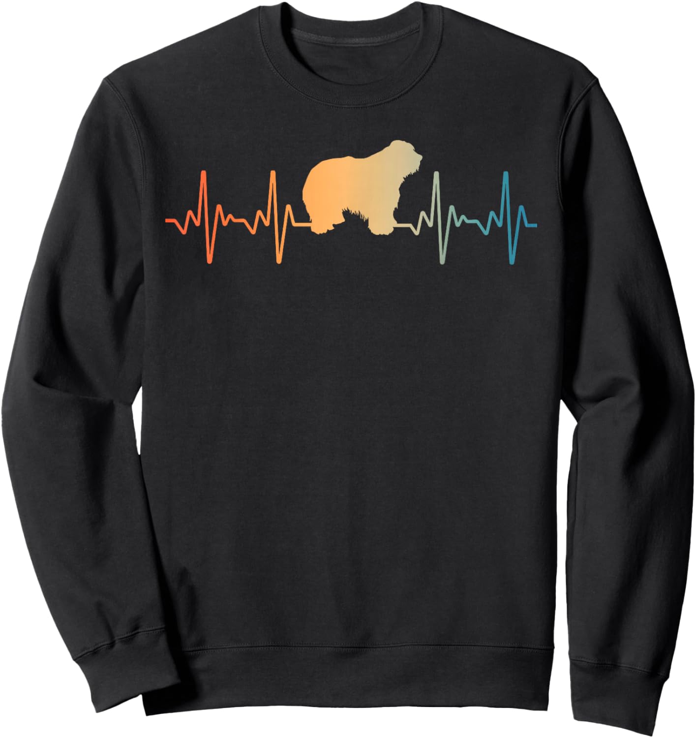 Cool Old English Sheepdog Art Women Sheepdog Lovers Sweatshirt - Sweatshirt | Black