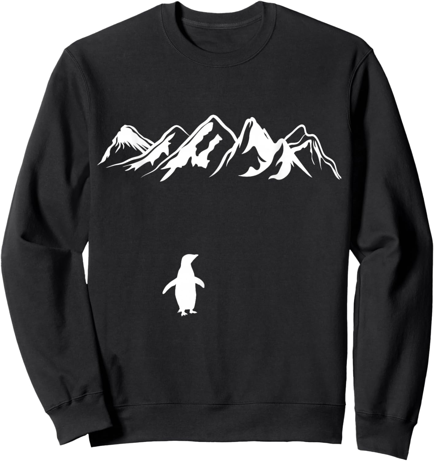 Nihilist Penguin to The Mountains Motivation Sweatshirt - Sweatshirt | Black