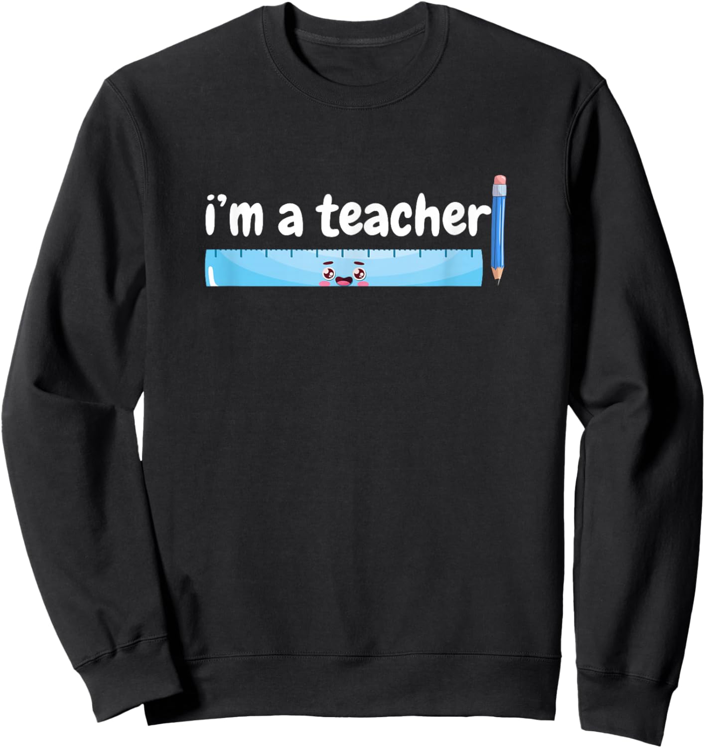 Proud Teacher Inspirational School Sweatshirt - Sweatshirt | Black
