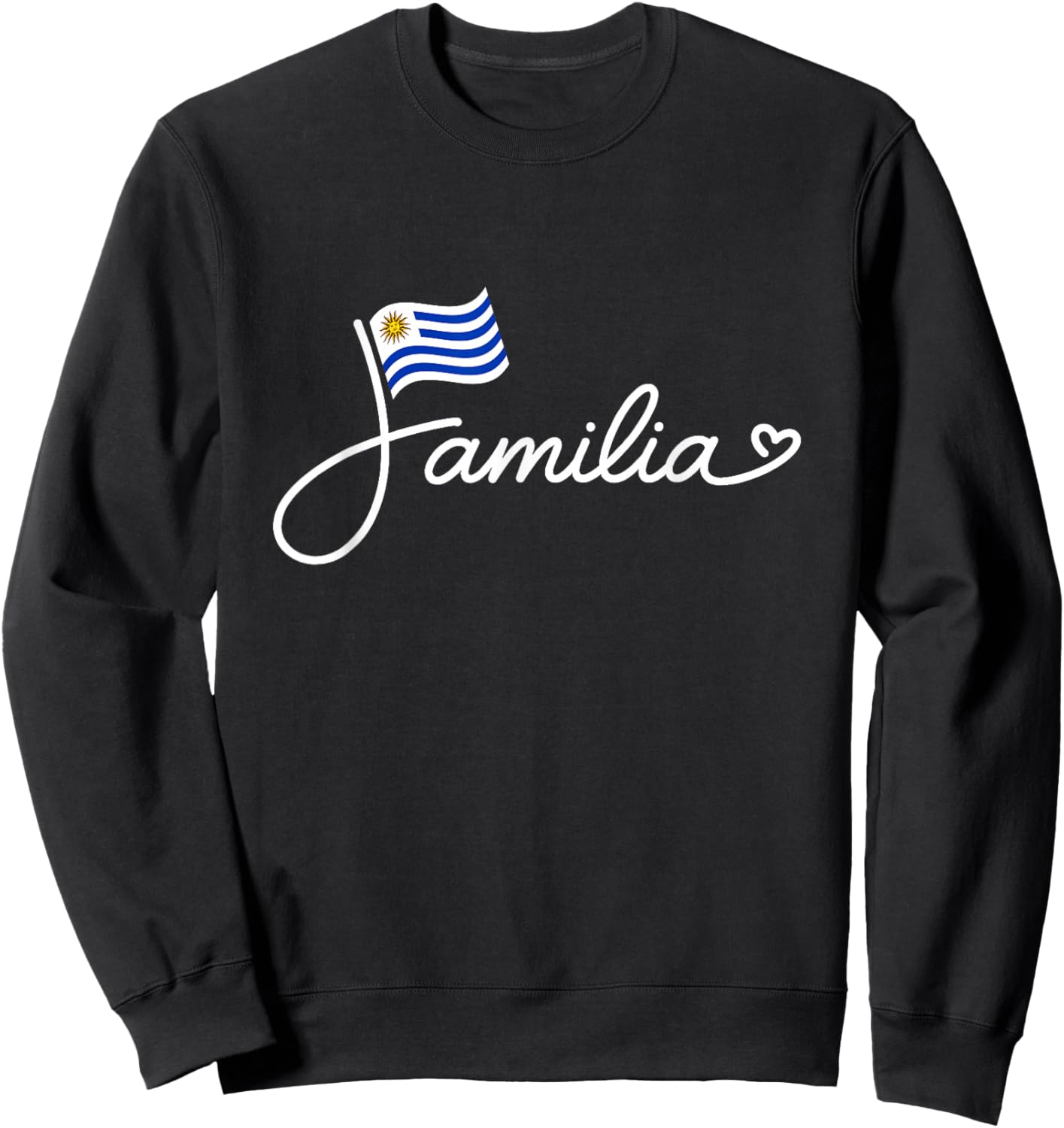 Uruguay Familia - Uruguayan Flag Family Heritage Word Art Sweatshirt - Sweatshirt | Black