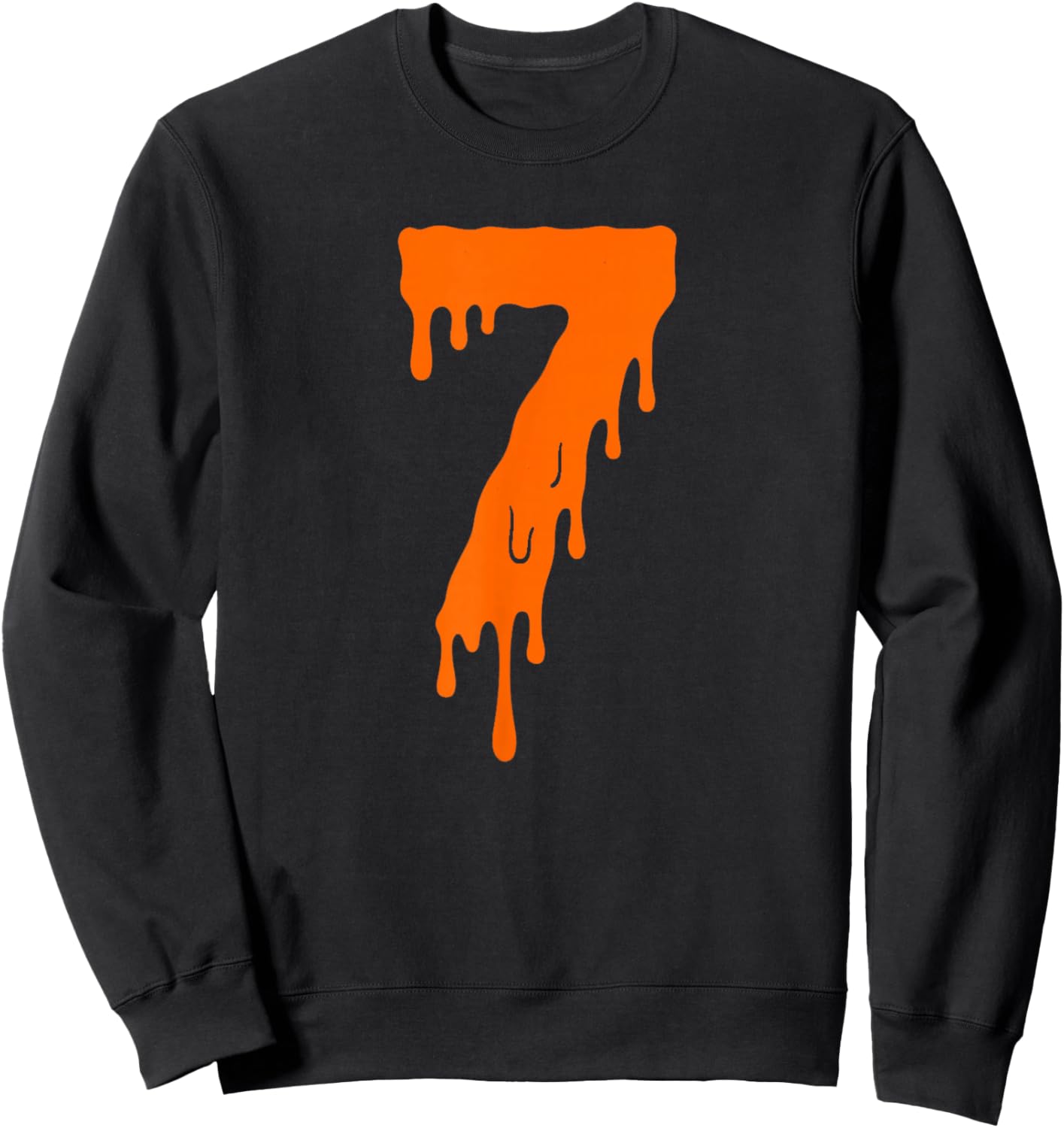 Number 7 Funny Meme Saying 6 7 Six Seven Couples Halloween Sweatshirt - Sweatshirt | Black