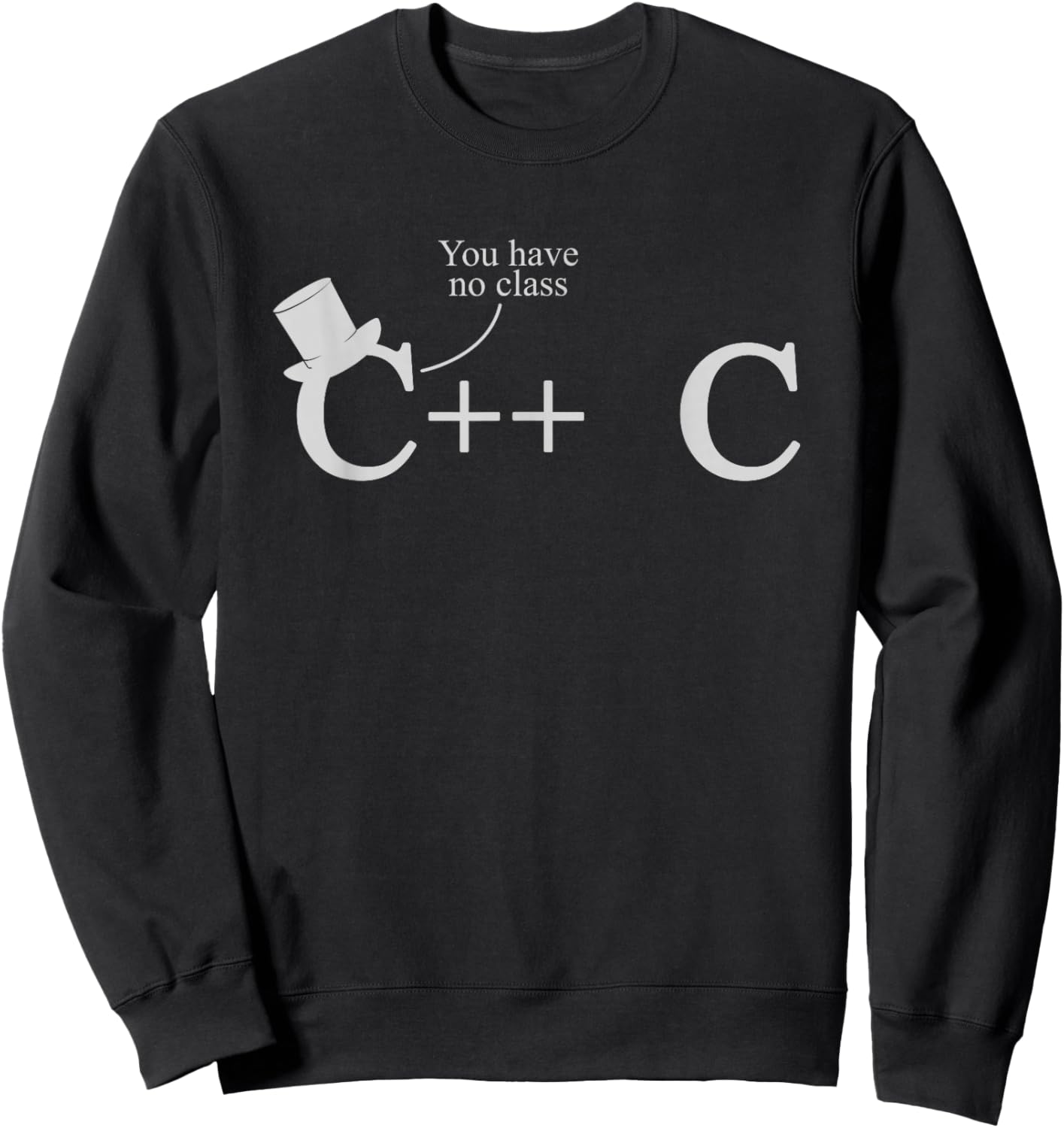 C++ VS C | Funny Nerdy Programming Coding Data Science Sweatshirt - Sweatshirt | Black