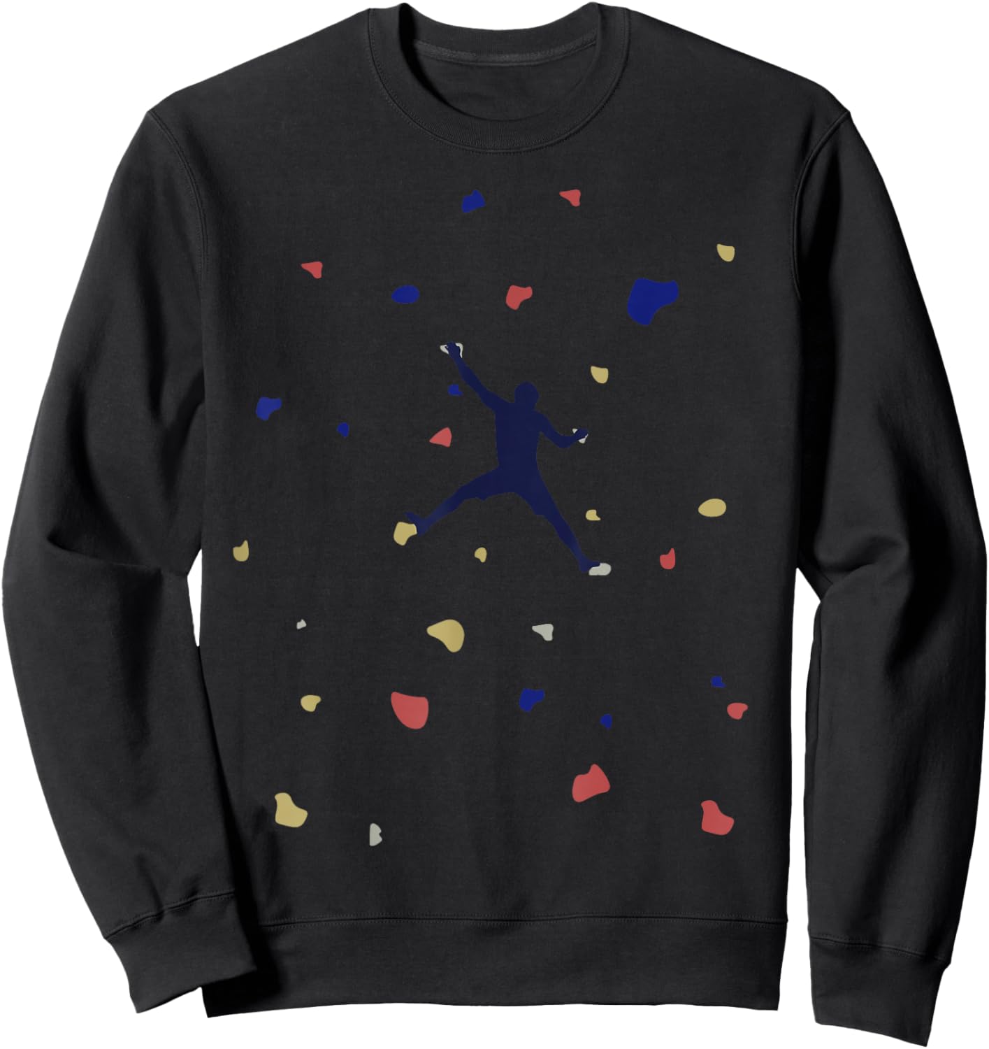Climbing Rock Climber Bouldering Climb Wall Sweatshirt - Sweatshirt | Black