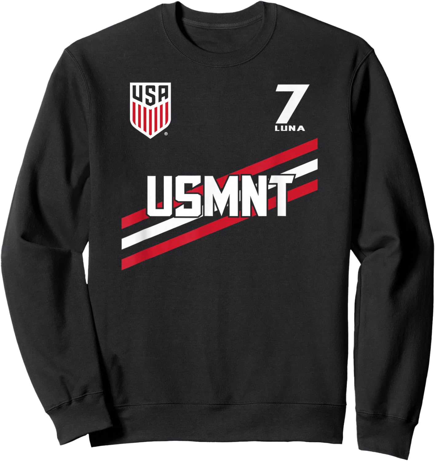 Diego Luna 7 Navy USMNT Officially Licensed Sweatshirt - Sweatshirt | Black
