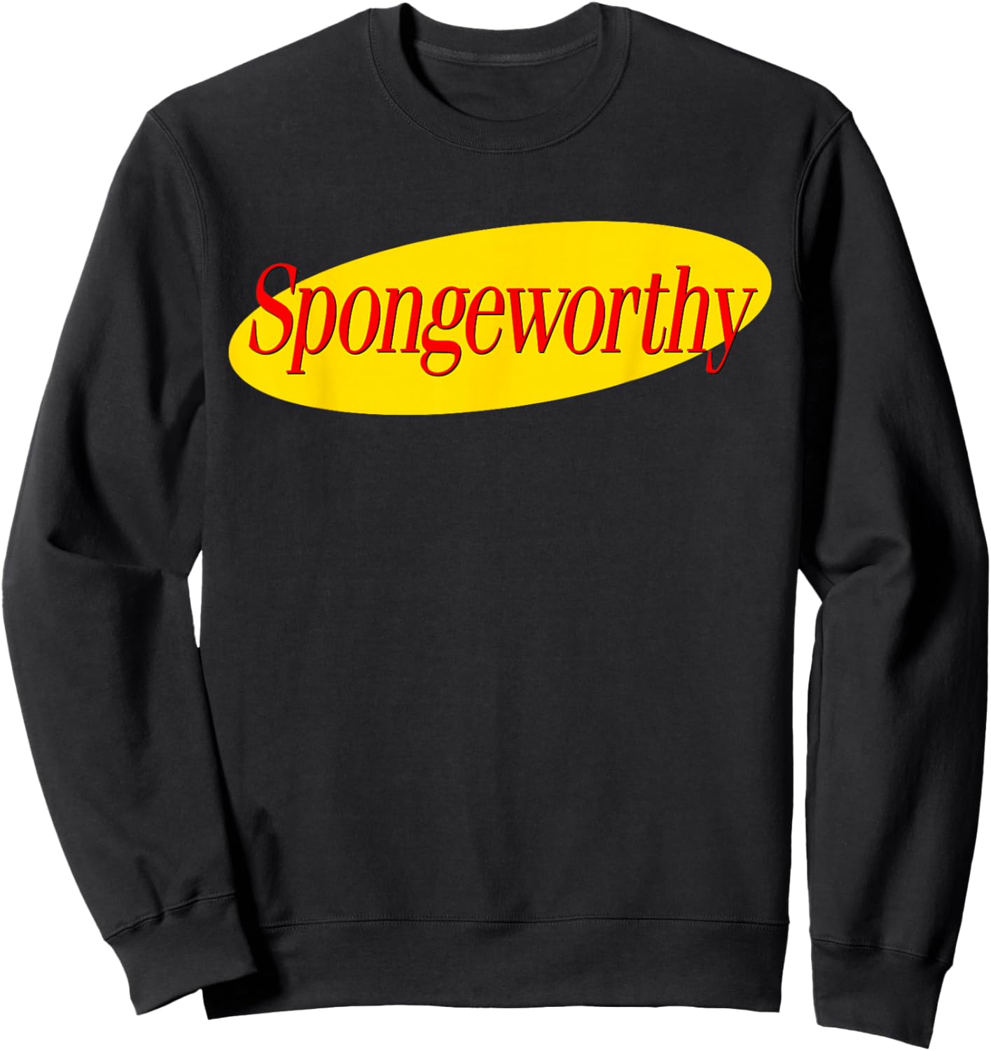 Funny Men's Spongeworthy Sweatshirt - Sweatshirt | Black