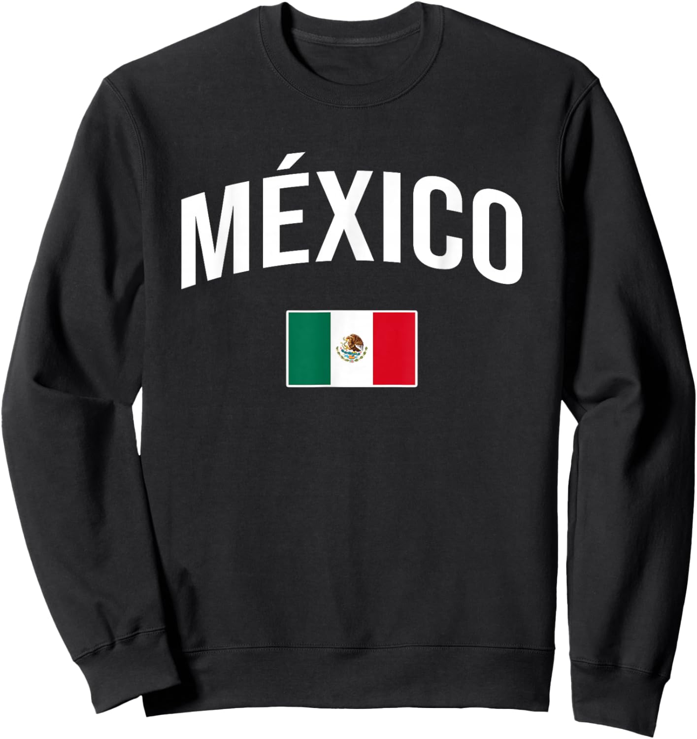 México - Flag of Mexico - Throwback Design - Classic Sweatshirt - Sweatshirt | Black