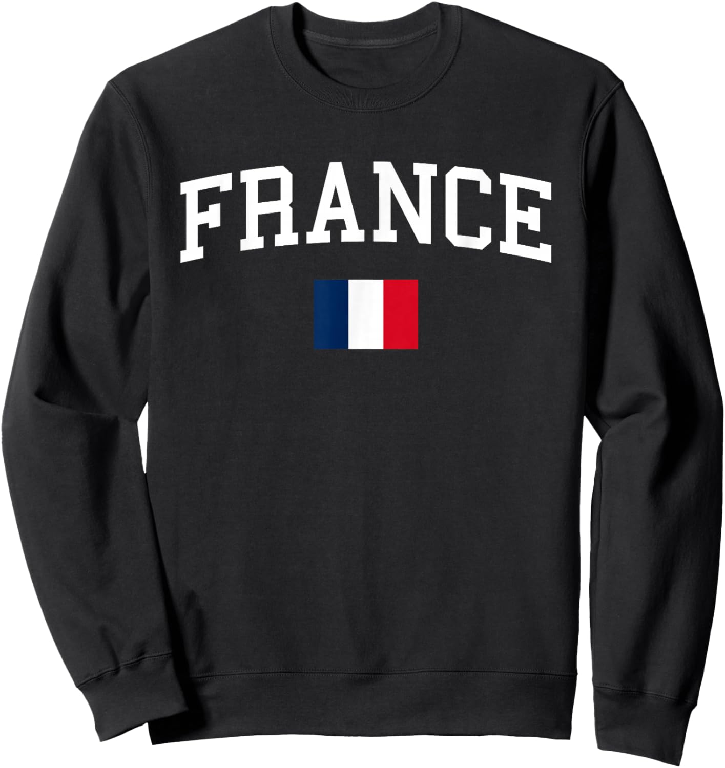 French Flag Men Women Kids France Sweatshirt - Sweatshirt | Black
