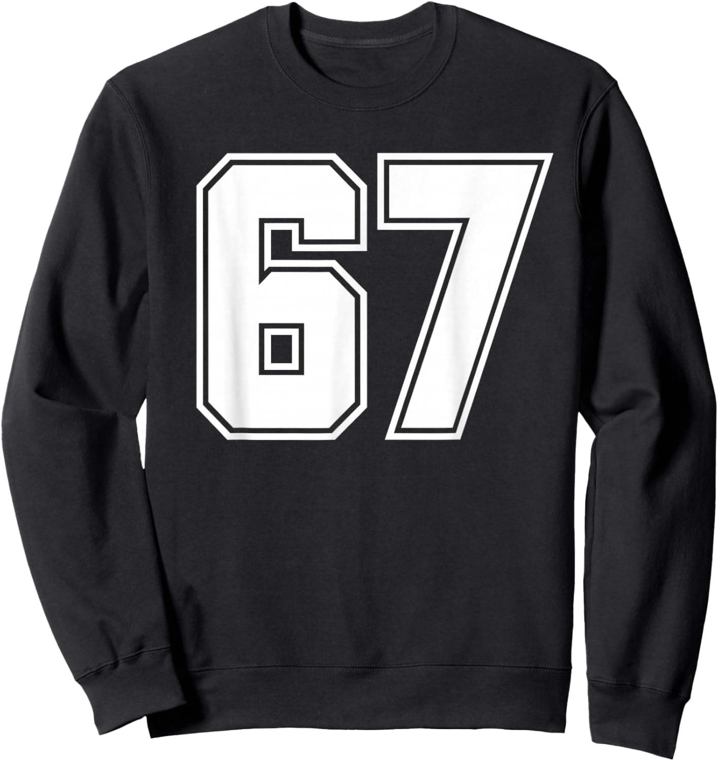 6 7 Number 67 Gen Alpha Meme Sweatshirt - Sweatshirt | Black
