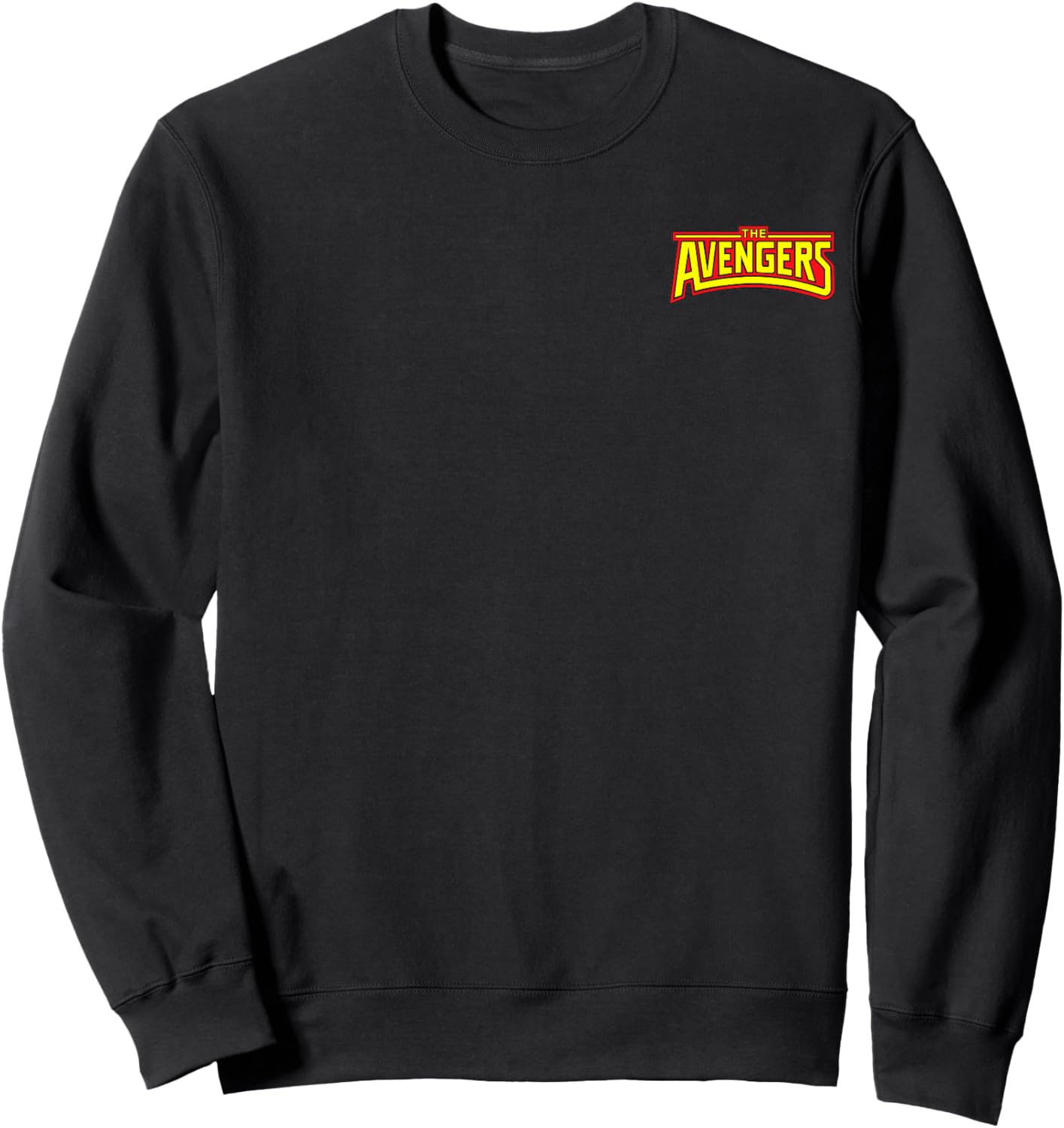 Marvel Super Heroes Avengers Logo Classic Pocket Art Sweatshirt - Sweatshirt | Black