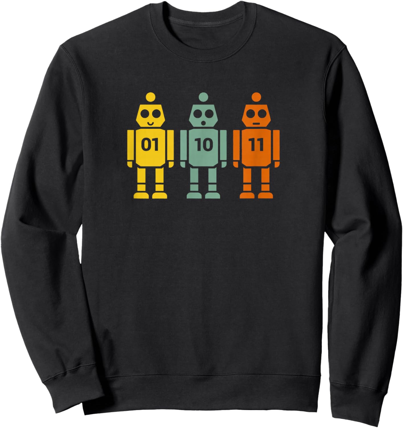 01 10 11 Robot Sweatshirt - Sweatshirt | Black