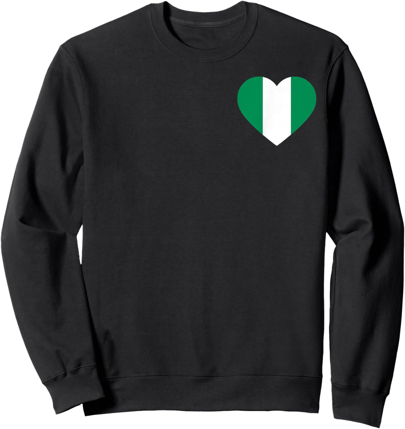Nigeria Proud Heritage Pocket National Nigerian Flag Roots Sweatshirt - Sweatshirt | Black