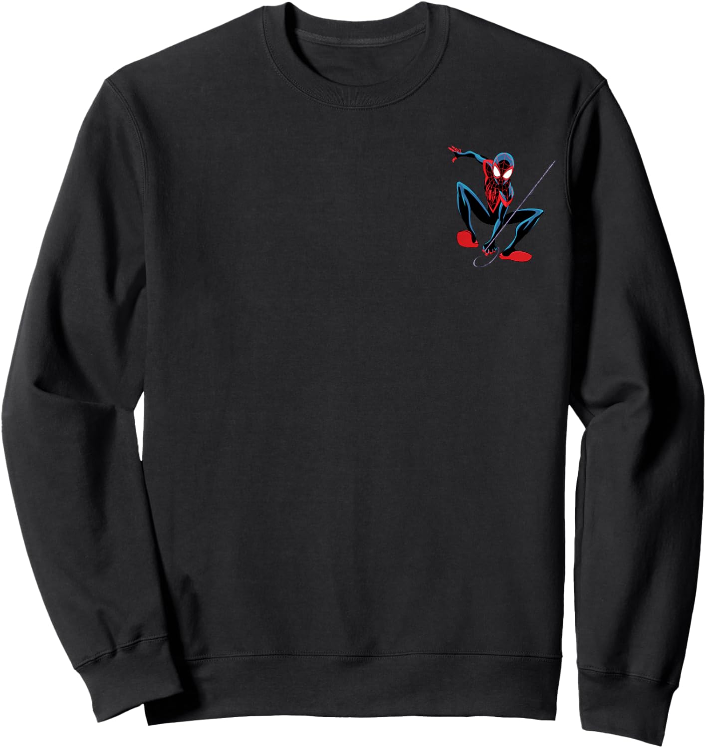 Marvel Super Heroes Miles Morales Spider-Man Pocket Art Sweatshirt - Sweatshirt | Black