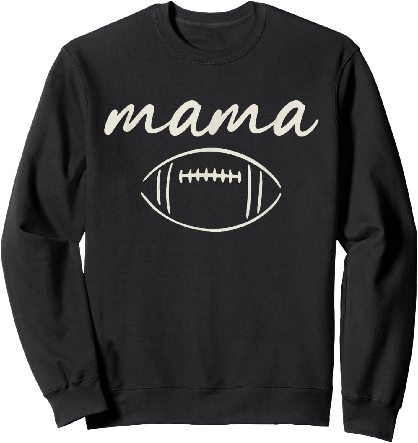 Mama of The 1 Year Old Football 1st Year Down Birthday Boy Sweatshirt - Sweatshirt | Black
