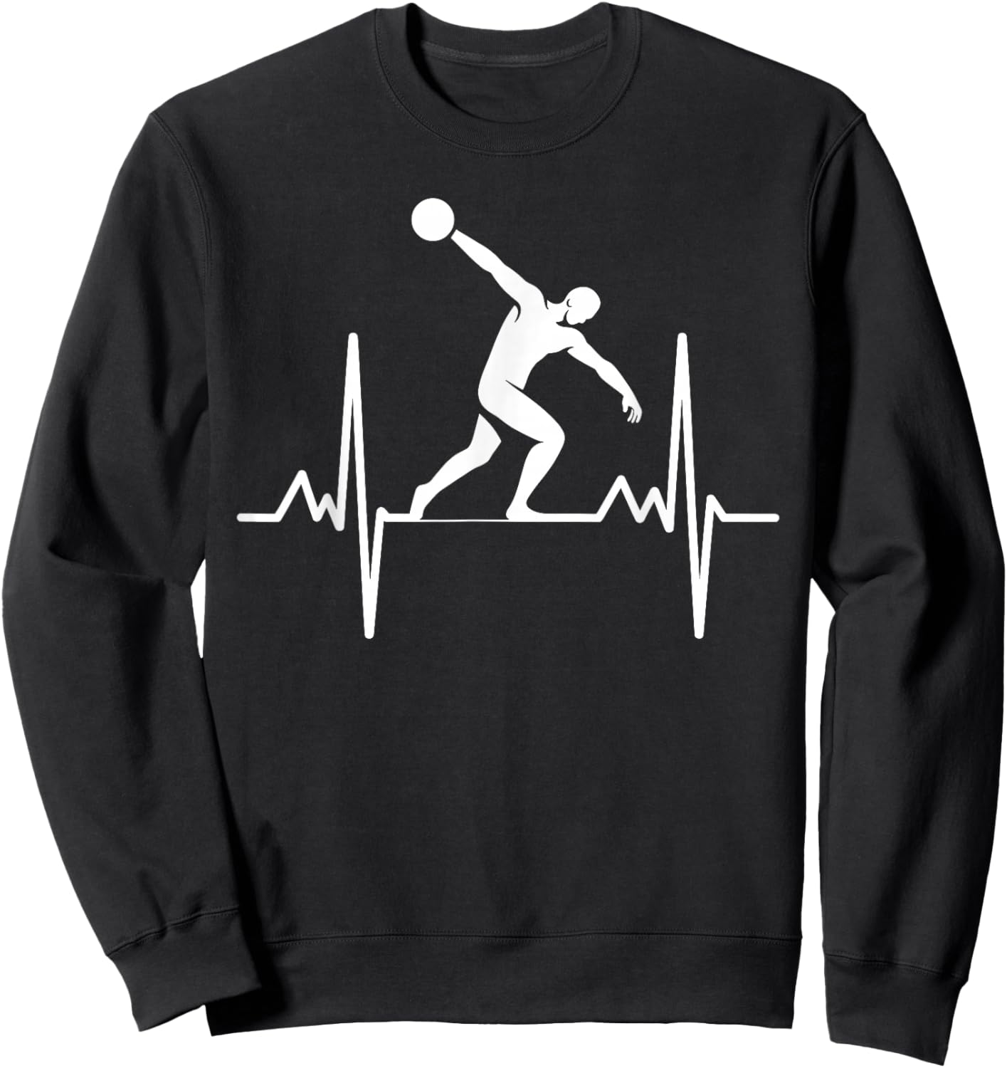 Discus Throwing Art Women Athletics Discus Thrower Sweatshirt - Sweatshirt | Black
