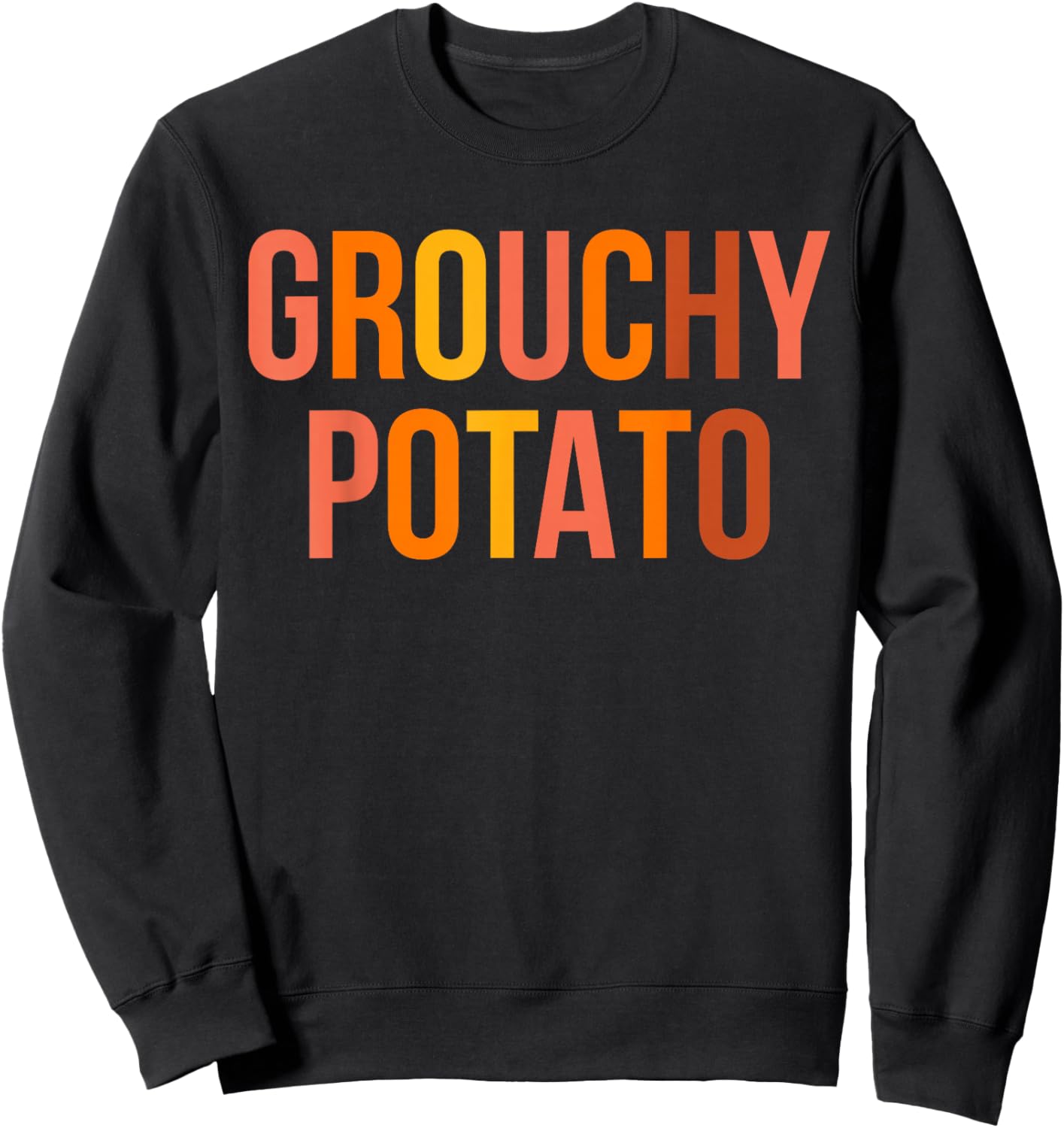 Sweet Potato and Grouchy Potato Thanksgiving Couple Matching Sweatshirt - Sweatshirt | Black