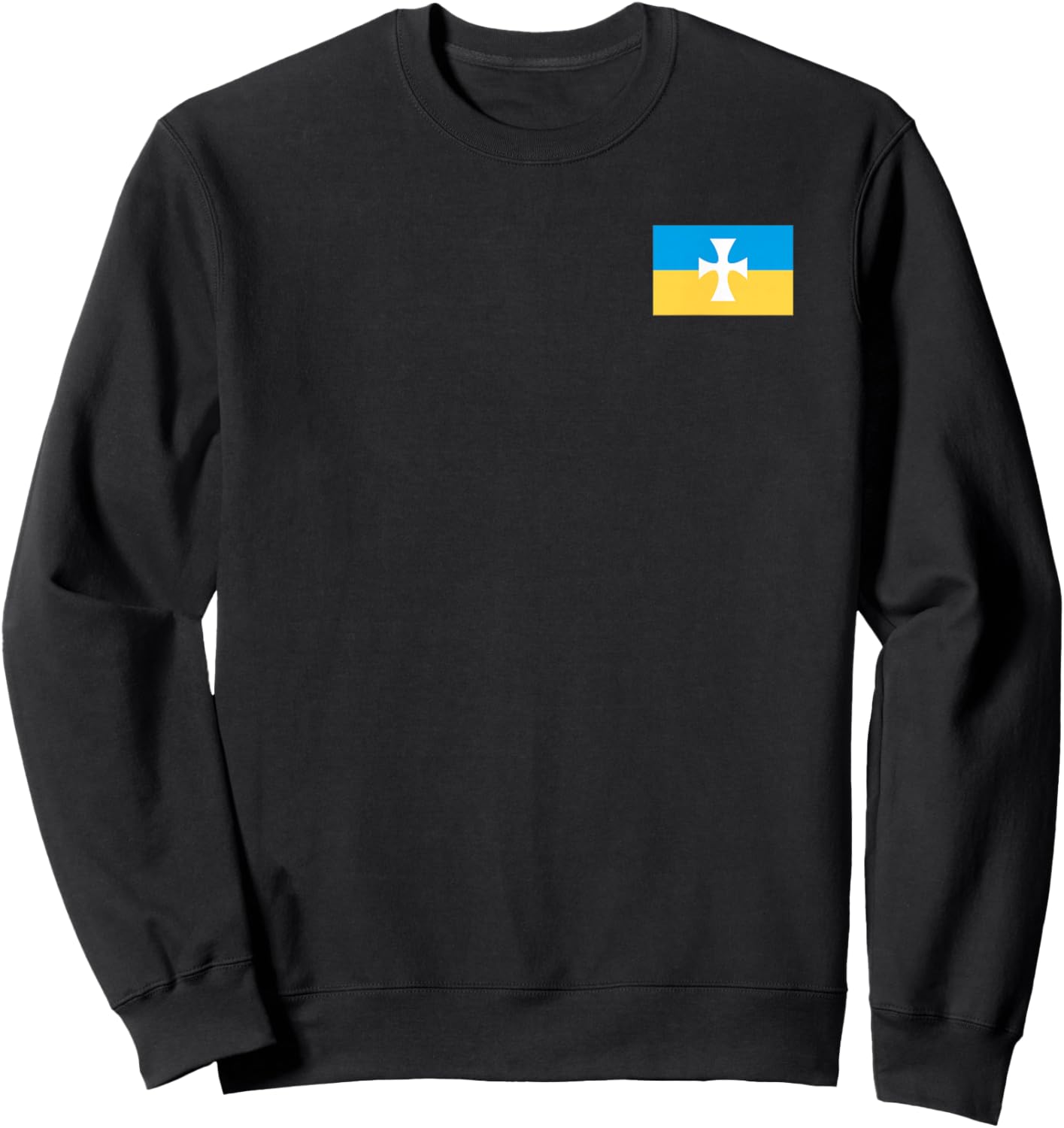 Licensed Sigma Chi Flag Left Chest Sweatshirt - Sweatshirt | Black
