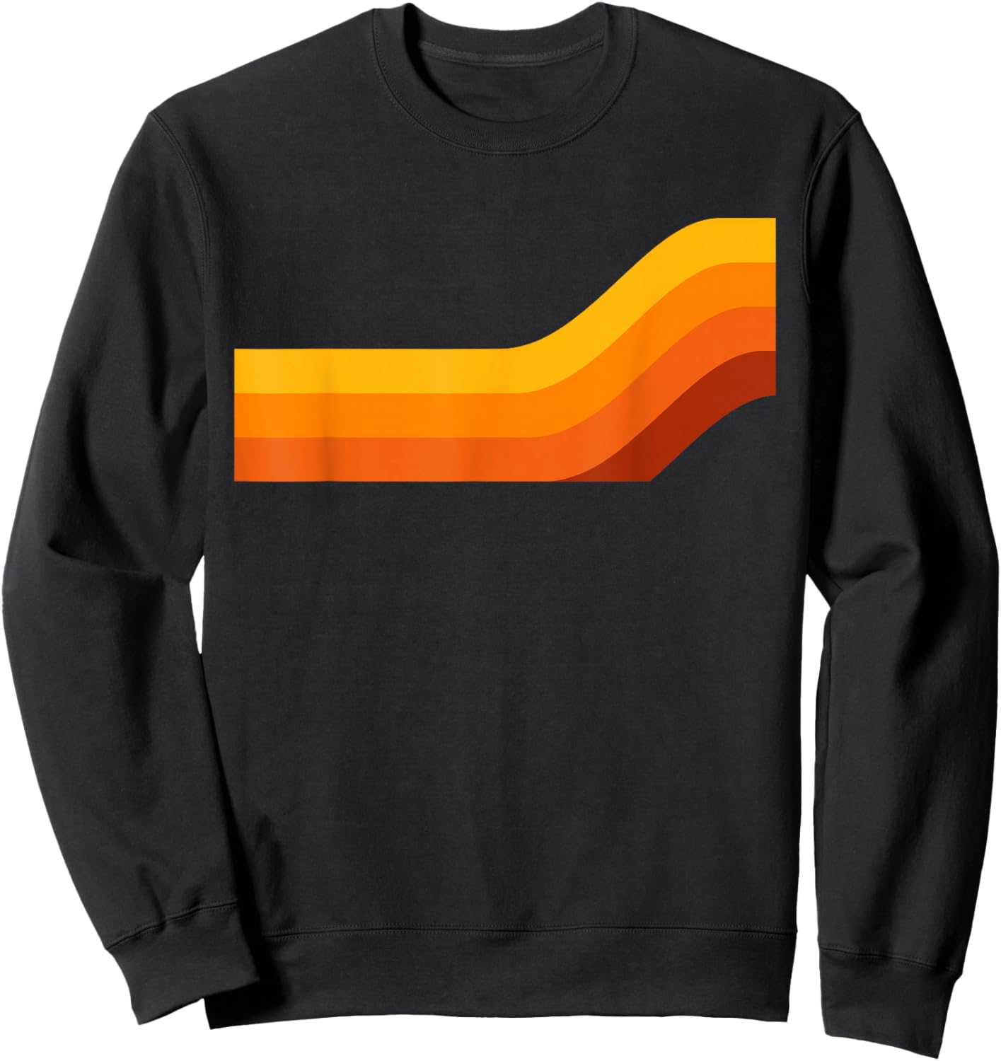 Pop Art, Retro, 1960s Vintage Modernism Graphic, Stripes Sweatshirt - Sweatshirt | Black