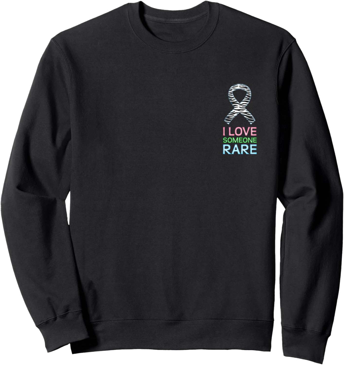 I Love Someone Rare Awareness Shirt - Rare Disease Day 2026 Sweatshirt - Sweatshirt | Black