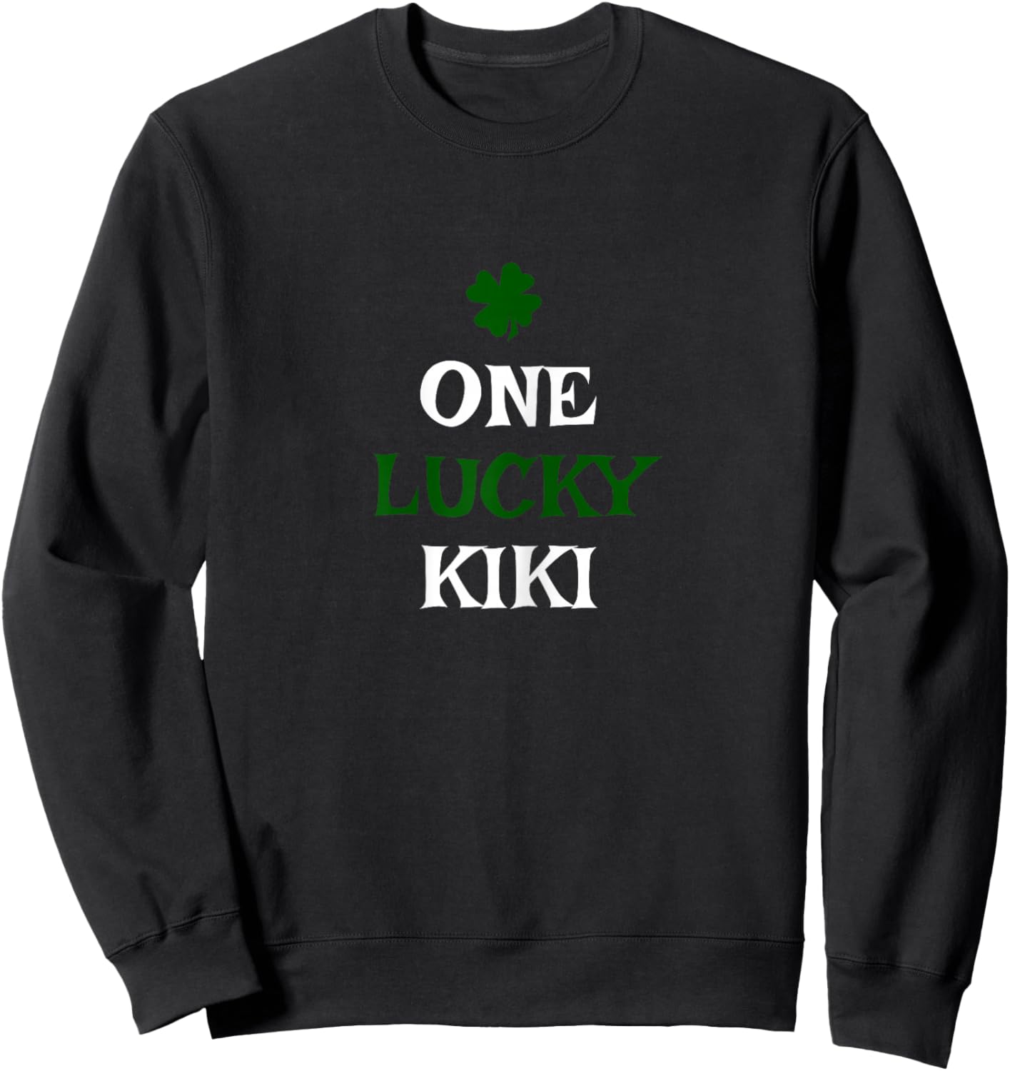 One Lucky Kiki St. Patrick's Day Funny Irish Sweatshirt - Sweatshirt | Black