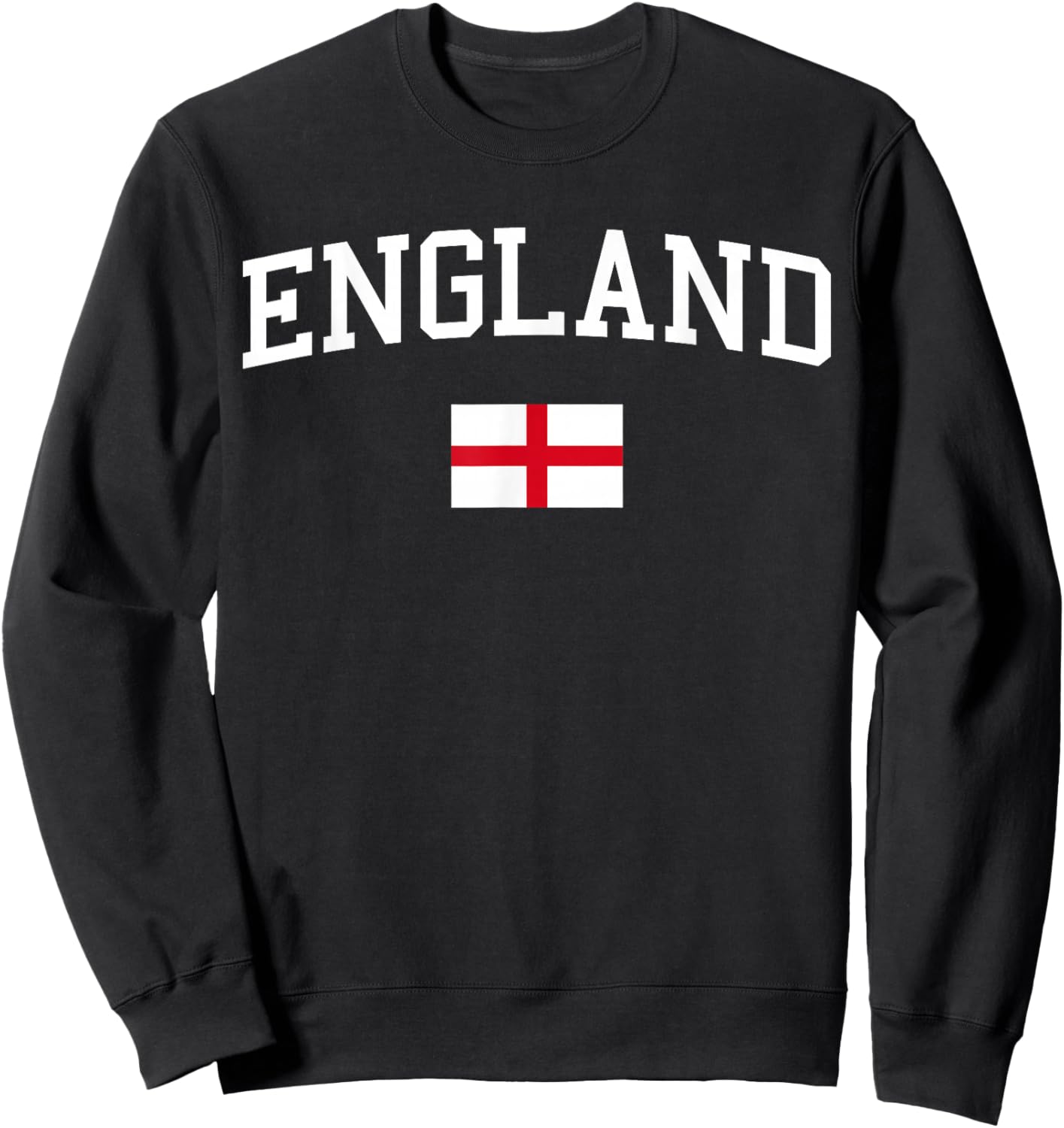 English Flag Men Women Kids England Sweatshirt - Sweatshirt | Black