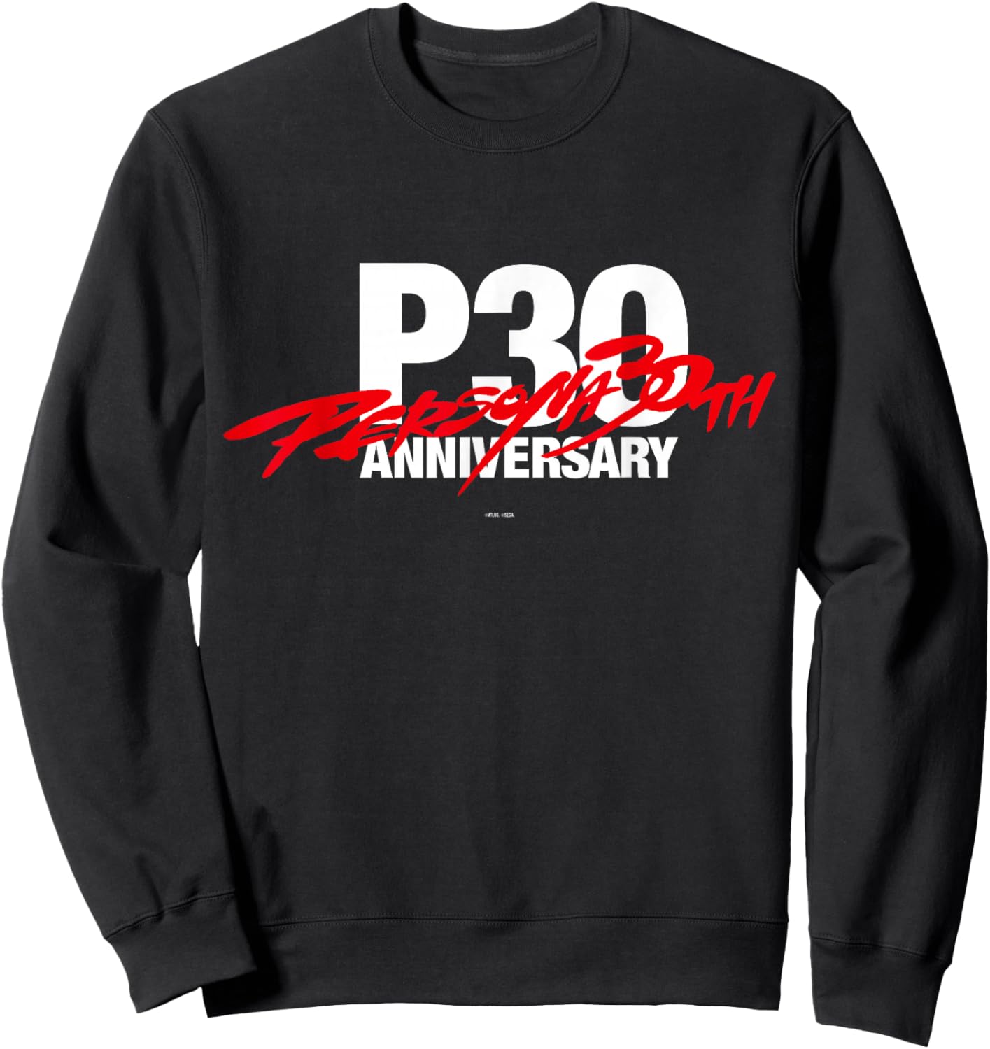Persona 30th Anniversary Black Logo ATLUS Sweatshirt - Sweatshirt | Black