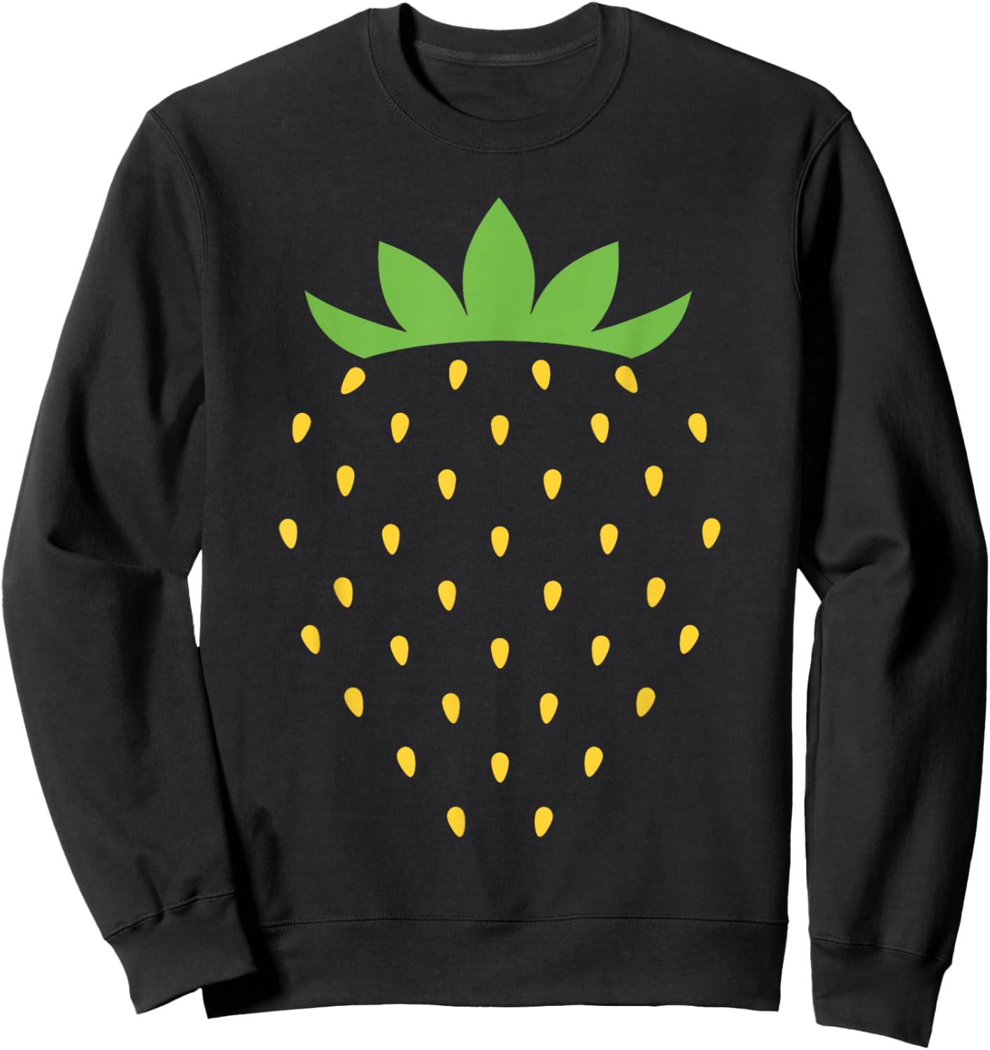 Strawberry Costume Halloween Fruit Salad Lover Sweatshirt - Sweatshirt | Black