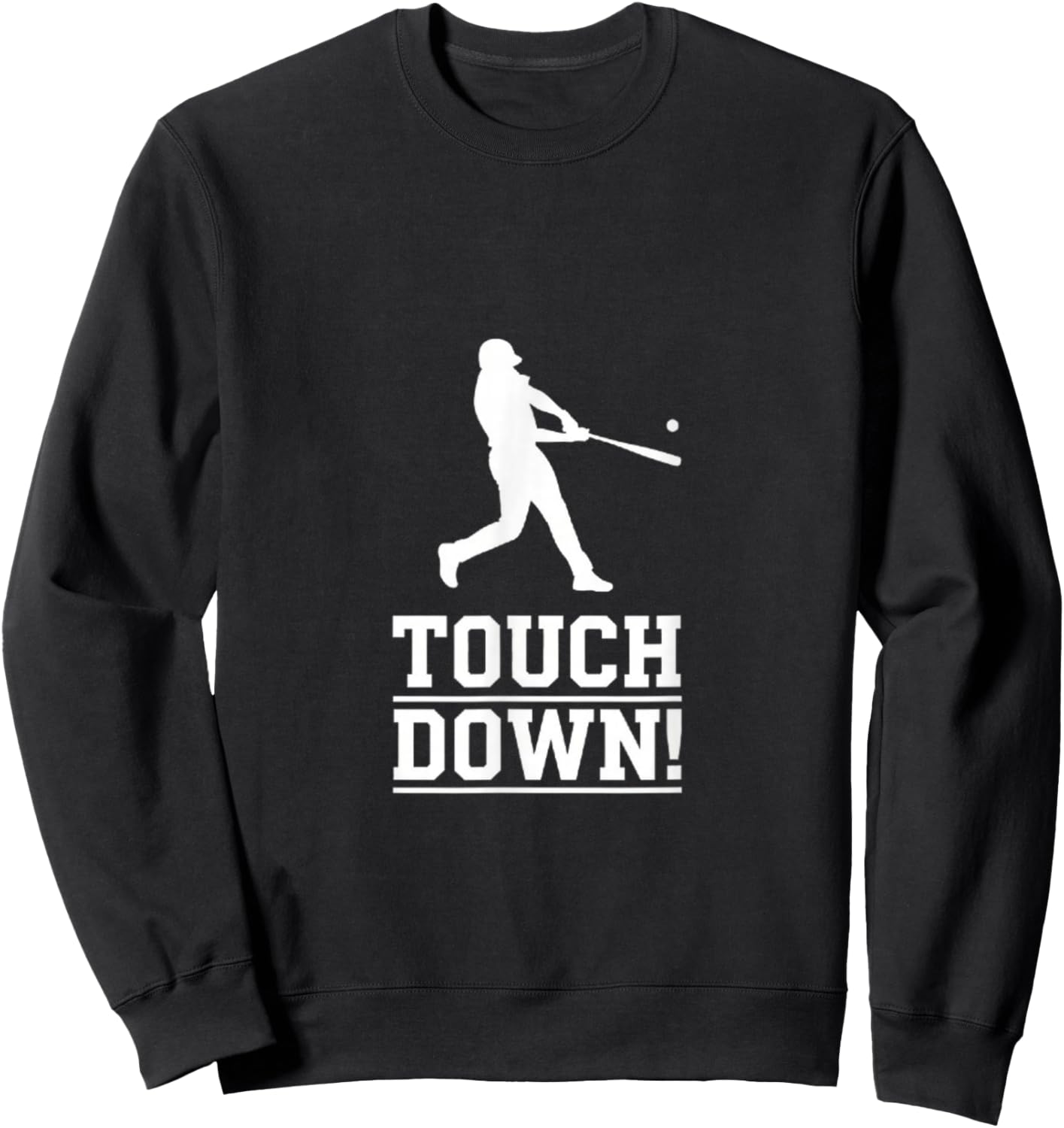 Funny Touchdown Baseball Football Sports Gift Sweatshirt - Sweatshirt | Black