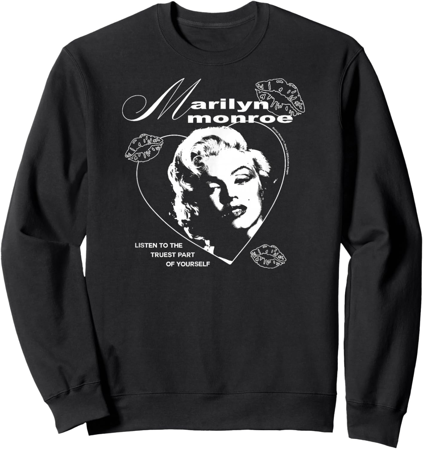 Marilyn Monroe - Listen to The Truest Part of Yourself Sweatshirt - Sweatshirt | Black