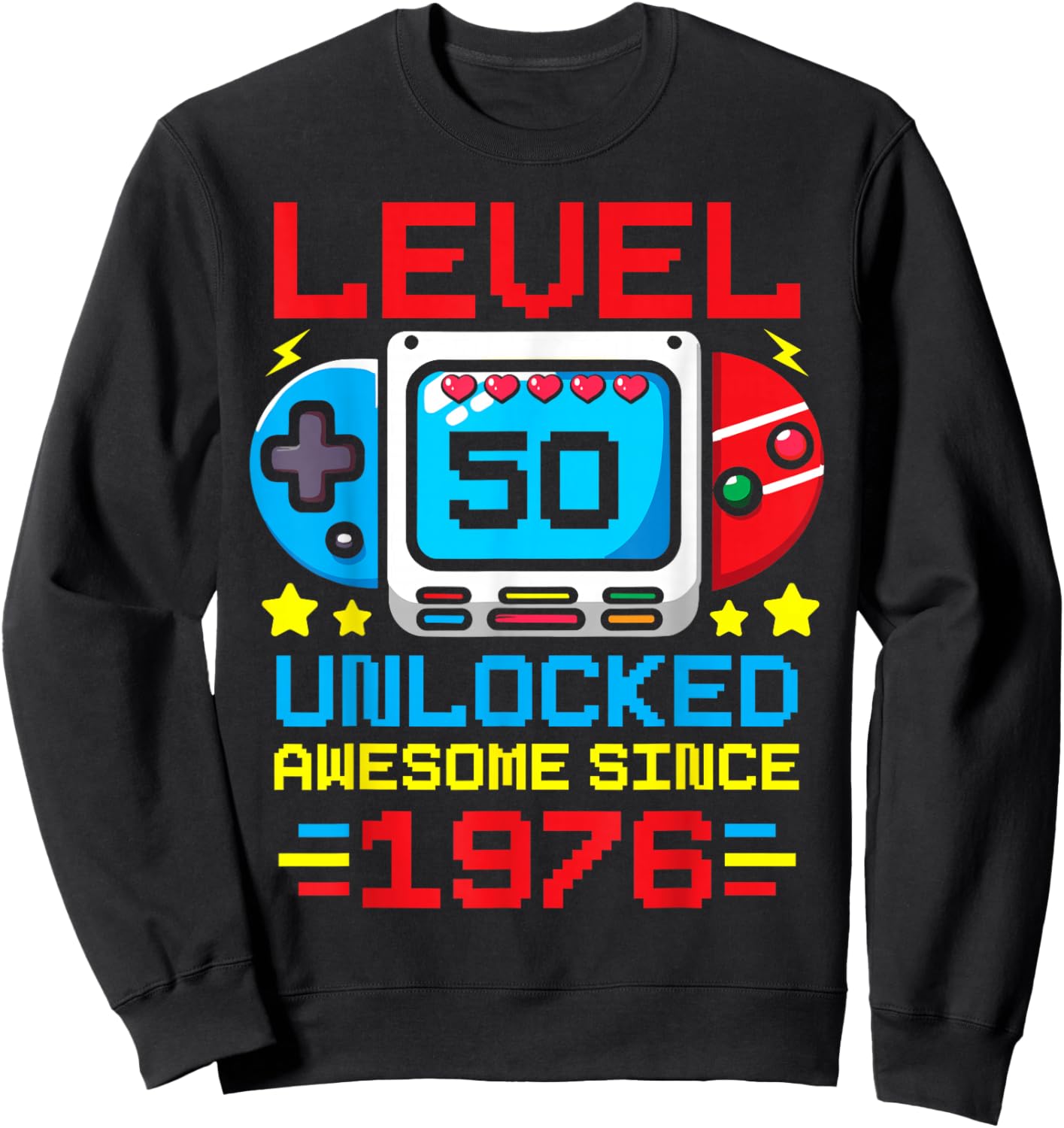 Level 50 Unlocked 50th Birthday Video Gamer Women Sweatshirt - Sweatshirt | Black