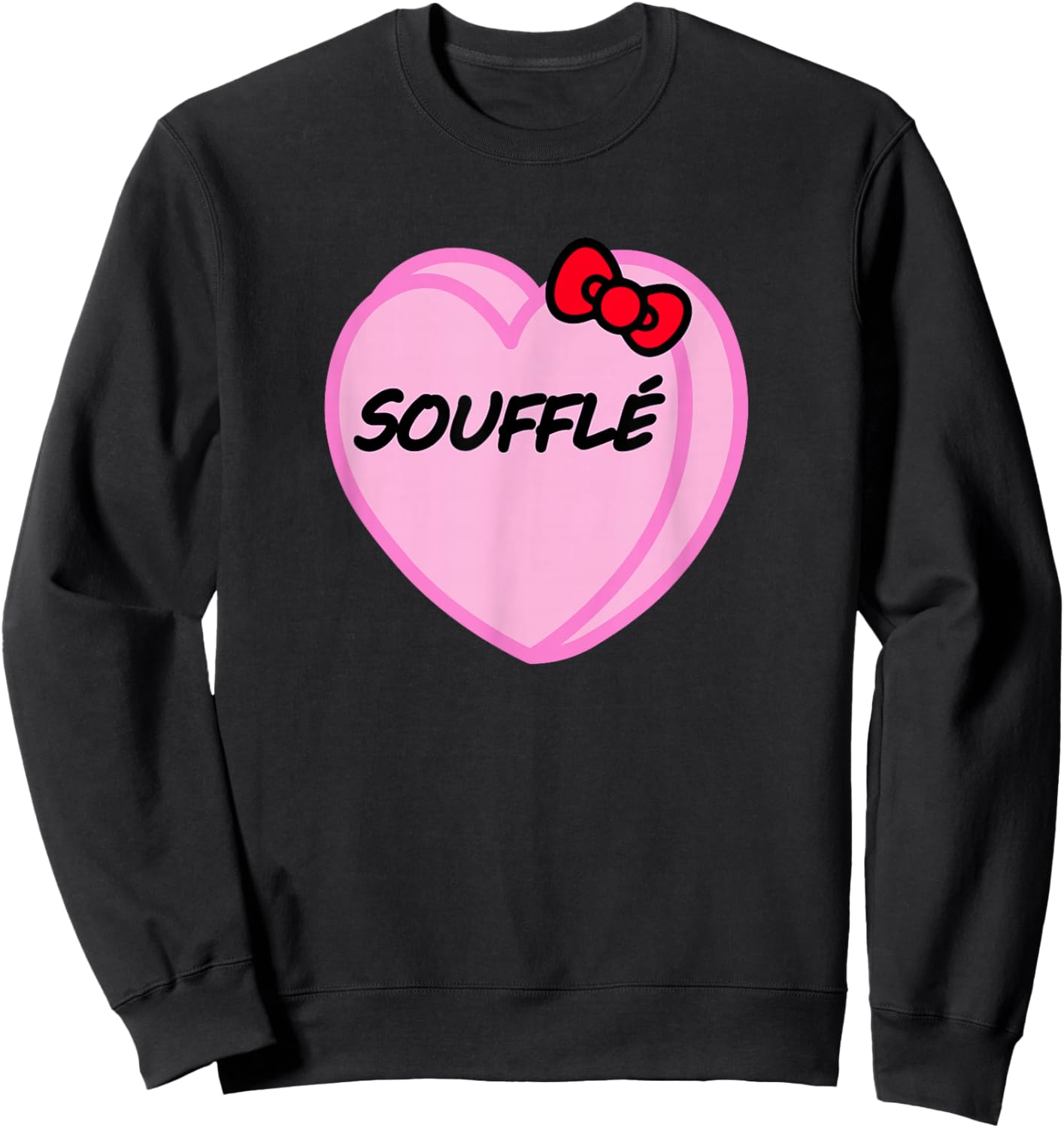 Valentines Day Candy Sweet Hearts Love Soufflé Sweatshirt - Sweatshirt | Black