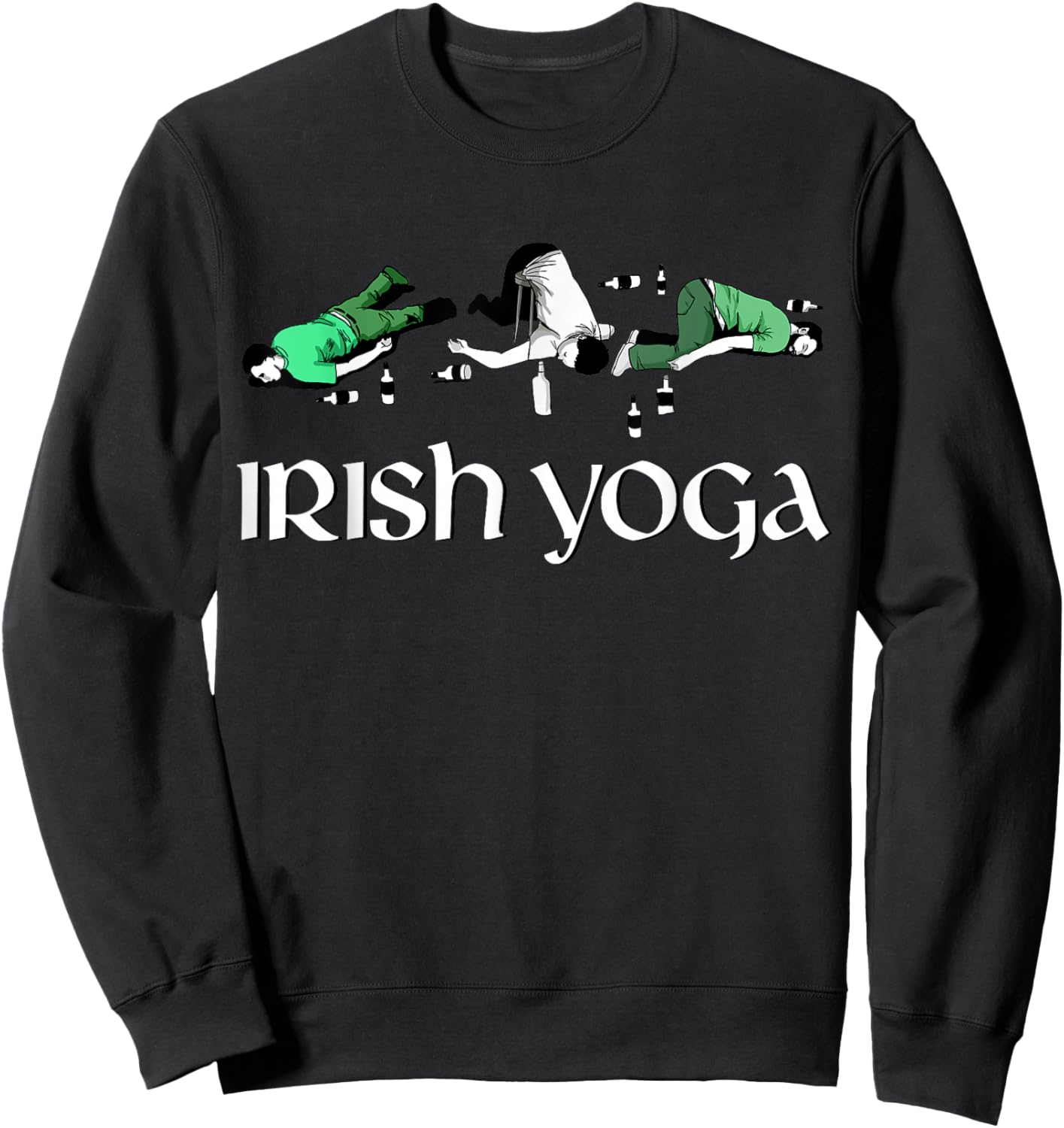 St Patricks Day Irish Yoga Sweatshirt - Sweatshirt | Black