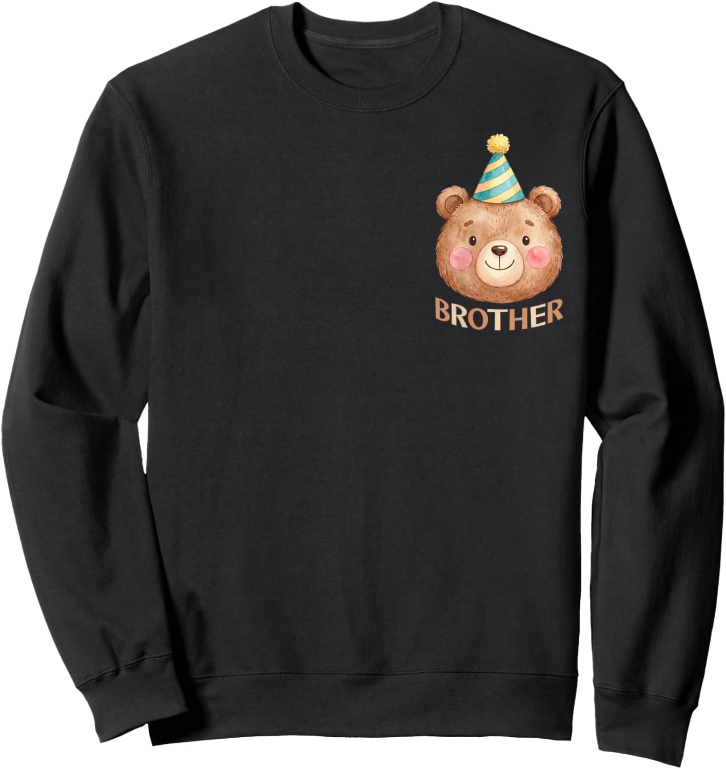 Brother Bear 1st Birthday Boy Girl Family Matching Party Sweatshirt - Sweatshirt | Black