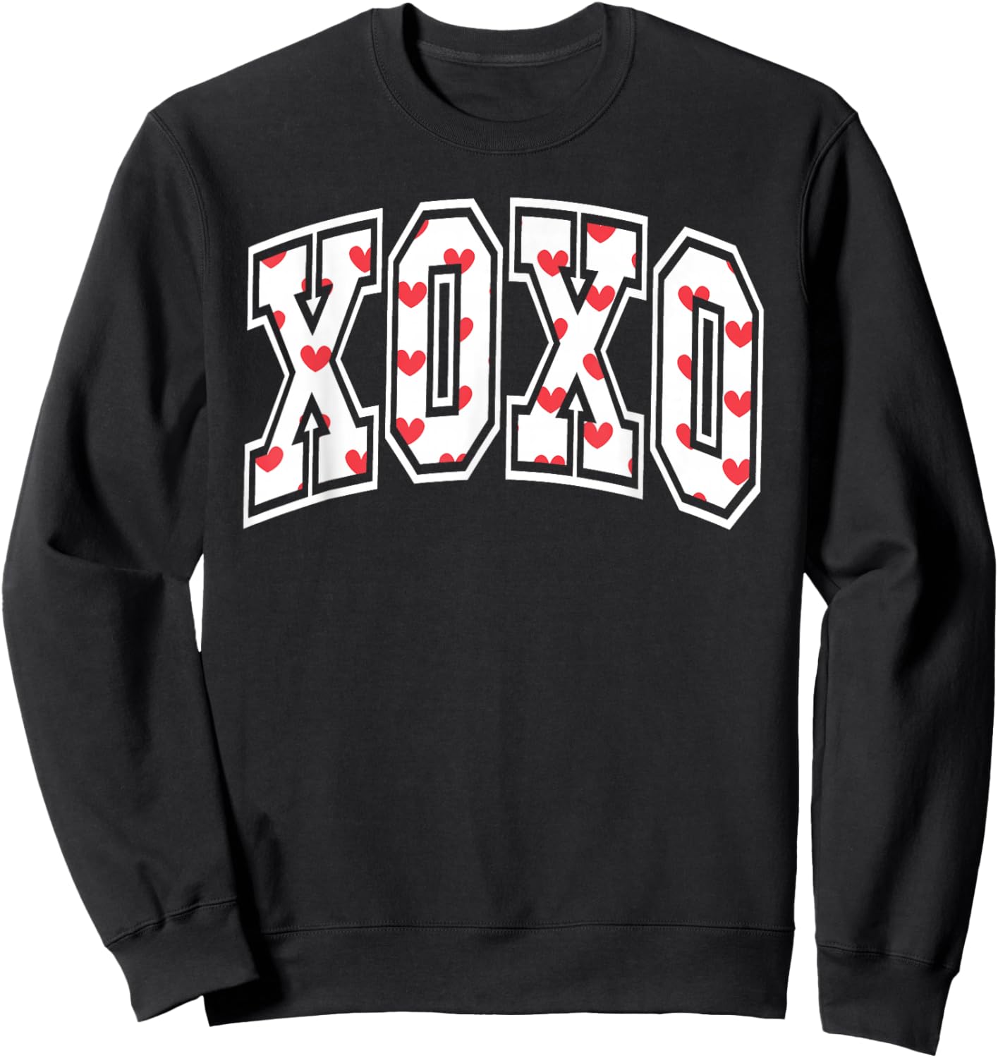 XOXO Valentine Heart Retro Valentine Gifts Women Sweatshirt - Sweatshirt | Black